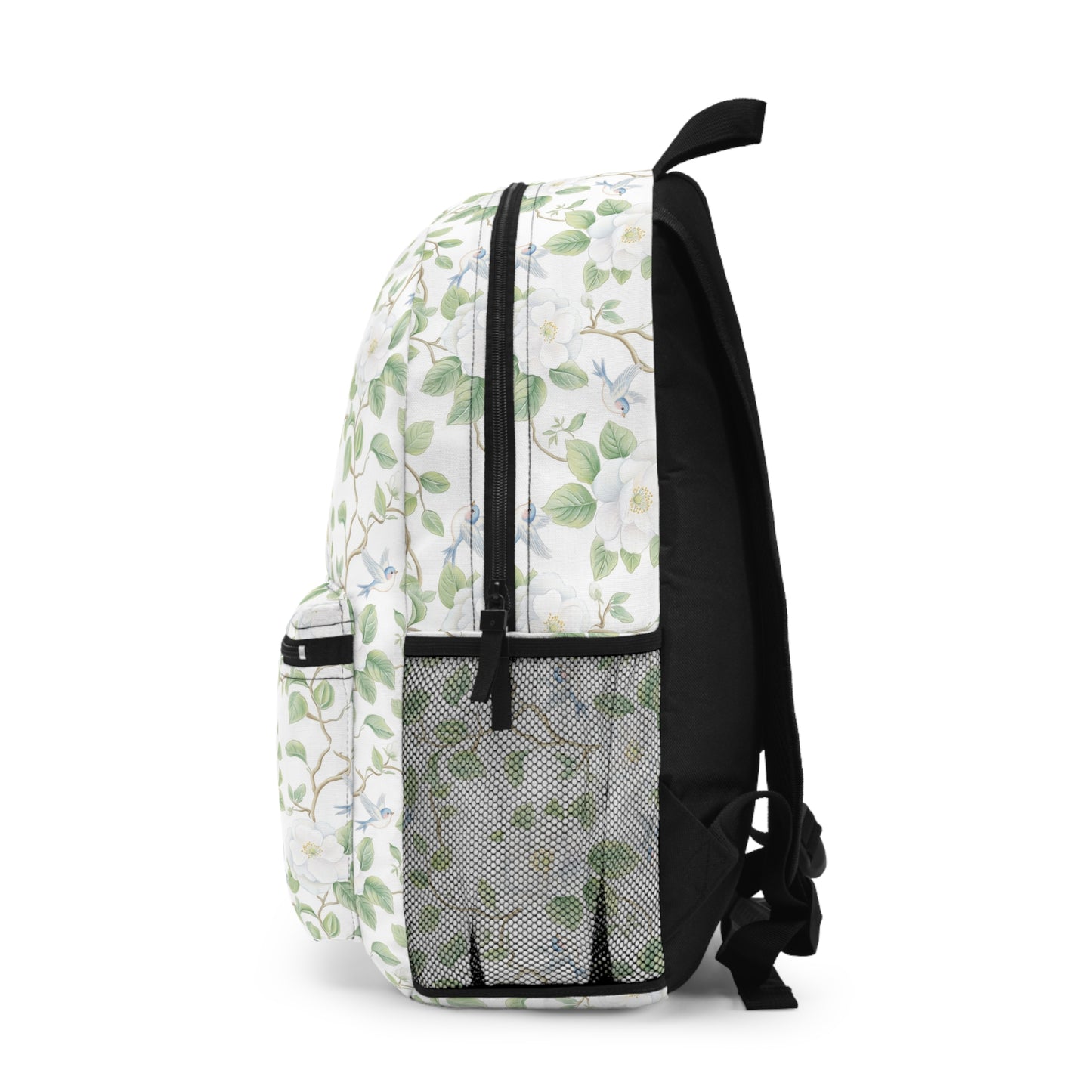 Floral Pattern Backpack | Stylish School Bag, Travel Rucksack, Daypack for Women, Gift for Nature Lovers, Eco-friendly Backpack