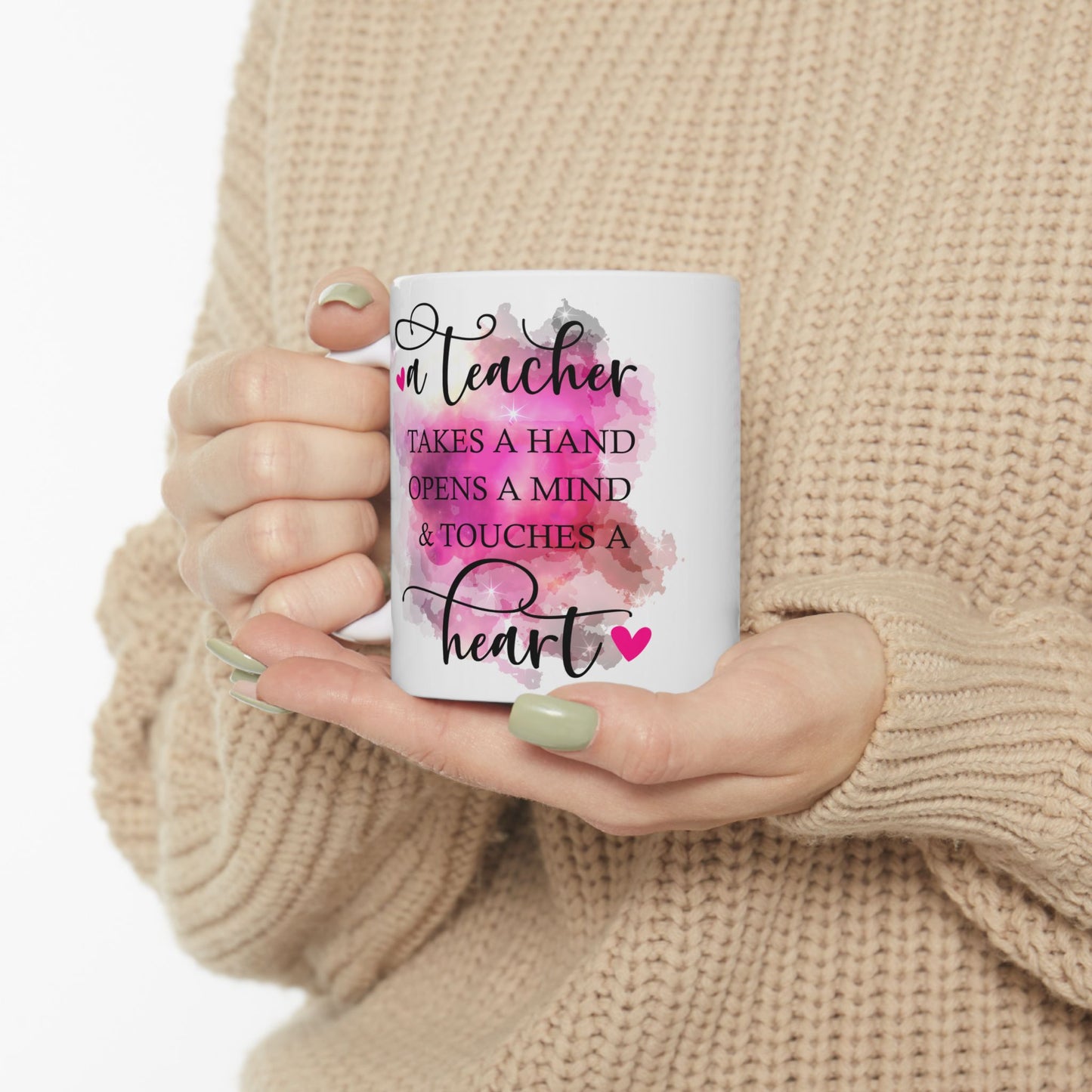 Teacher Appreciation Ceramic Mug - Motivational Gift, 11oz/15oz Coffee Cup for Educators, End of Year Gift, Inspirational Quote