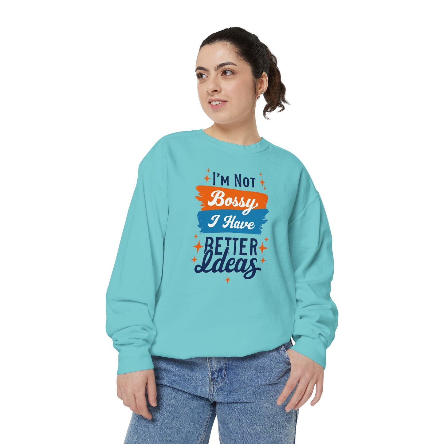 Bossy Ideas Unisex Sweatshirt - Cozy Gift for Friends, Funny Casual Wear, Unique Birthday Present, Relaxed Fit, Cool Motivational Apparel