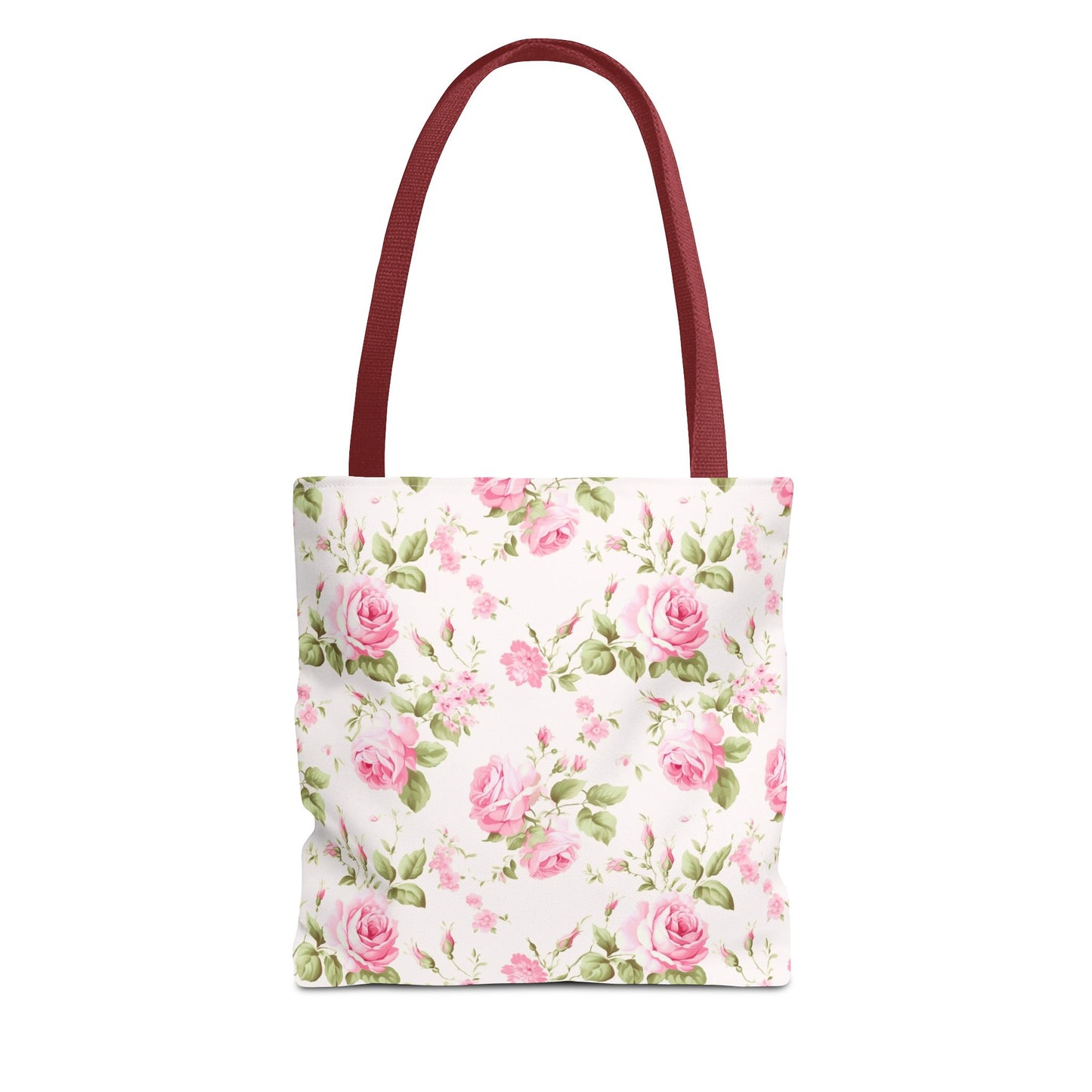 Floral Tote Bag, Rose Pattern Shoulder Bag, Stylish Eco-Friendly Shopper, Gift for Her, Spring Summer Accessory
