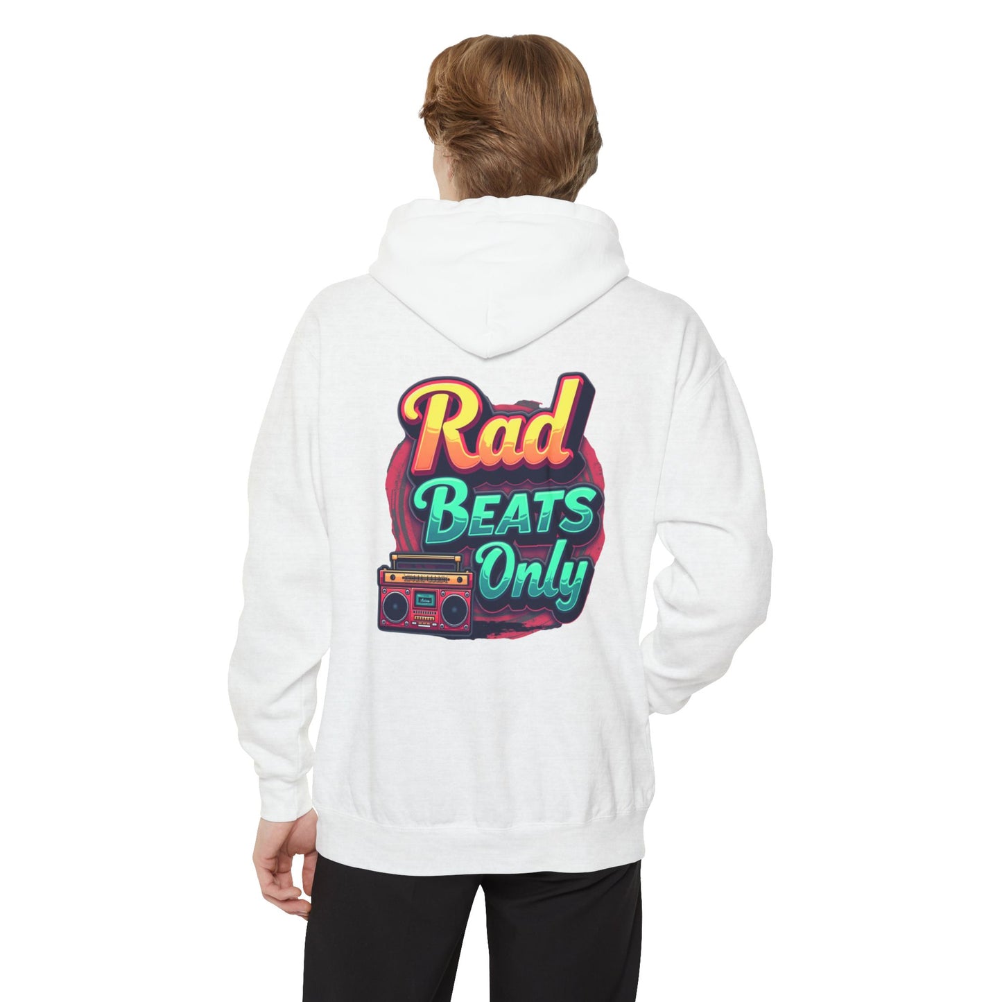 Rad Beats Unisex Hoodie, Music Lover Gift, Fun Retro Apparel, Unique Streetwear, Perfect for Casual Outfits