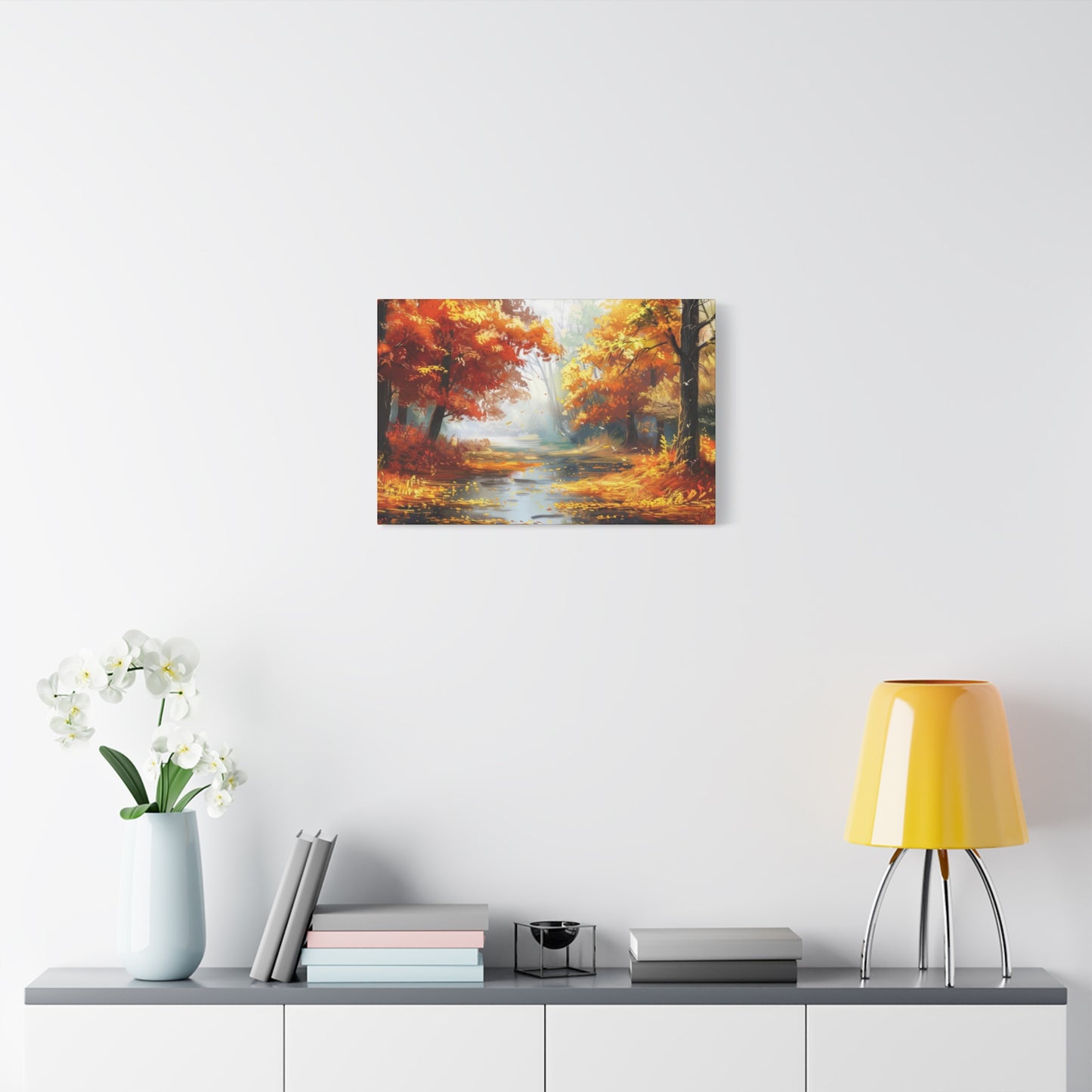 Autumn Serenity Canvas Print, Fall Decor, Home Wall Art, Nature Artwork, Gift for Nature Lovers, Cozy Decorating