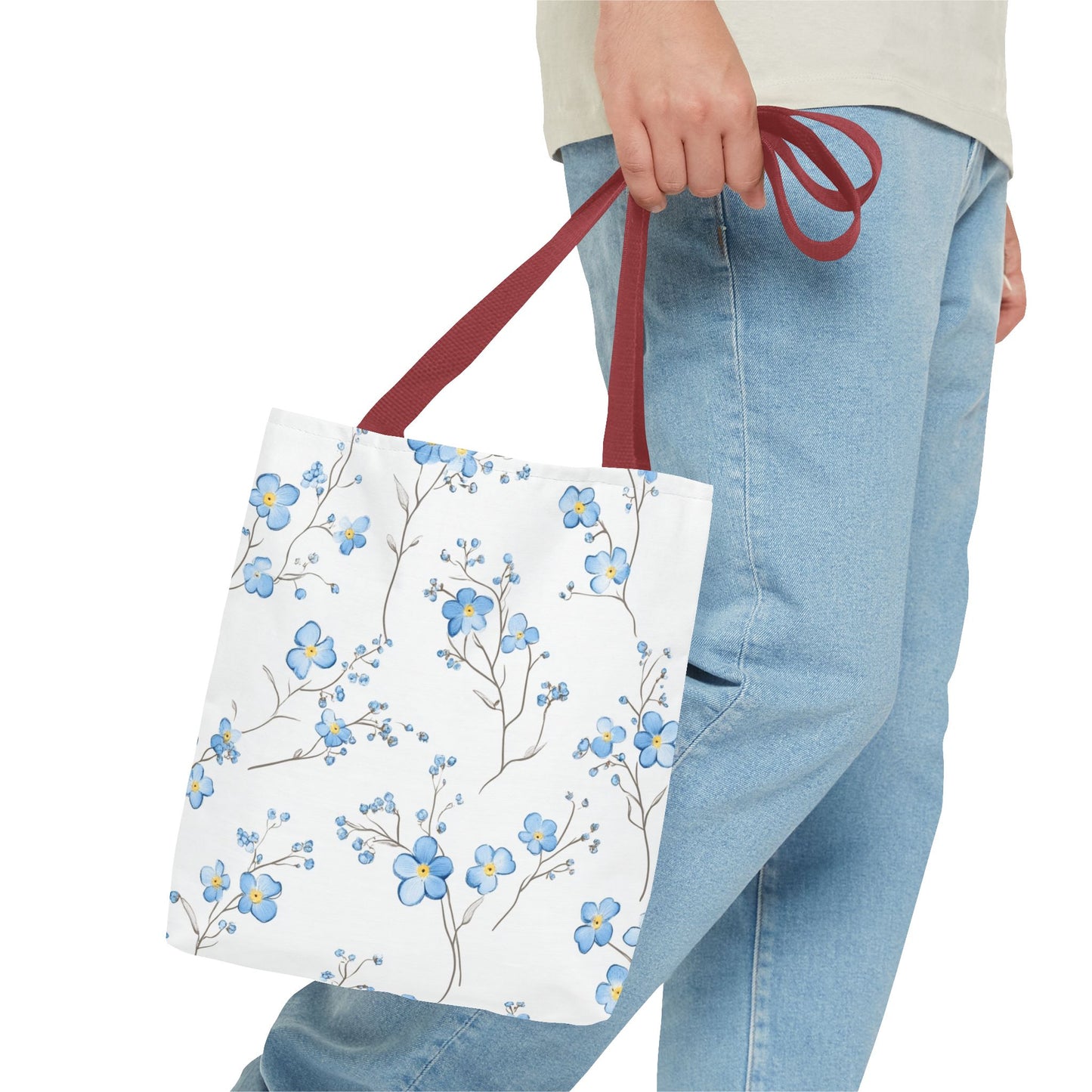 Floral Tote Bag, Stylish Shopping Bag, Eco-Friendly Tote, Spring Floral Design, Perfect for Everyday Use