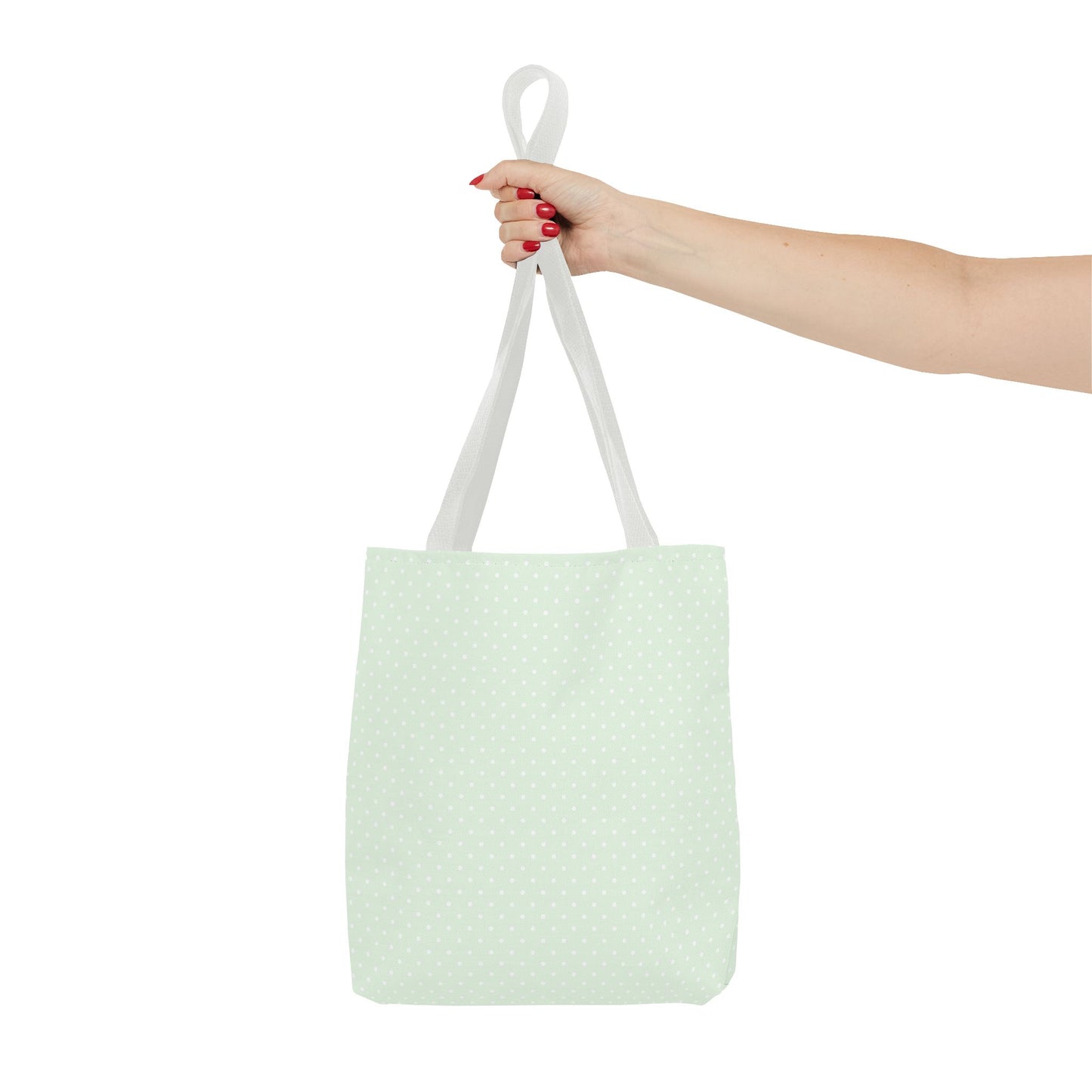 Mint Polka Dot Tote Bag | Stylish Eco-Friendly Day Bag, Beach Tote, Shopping Bag, Gift for Her, Everyday Purse