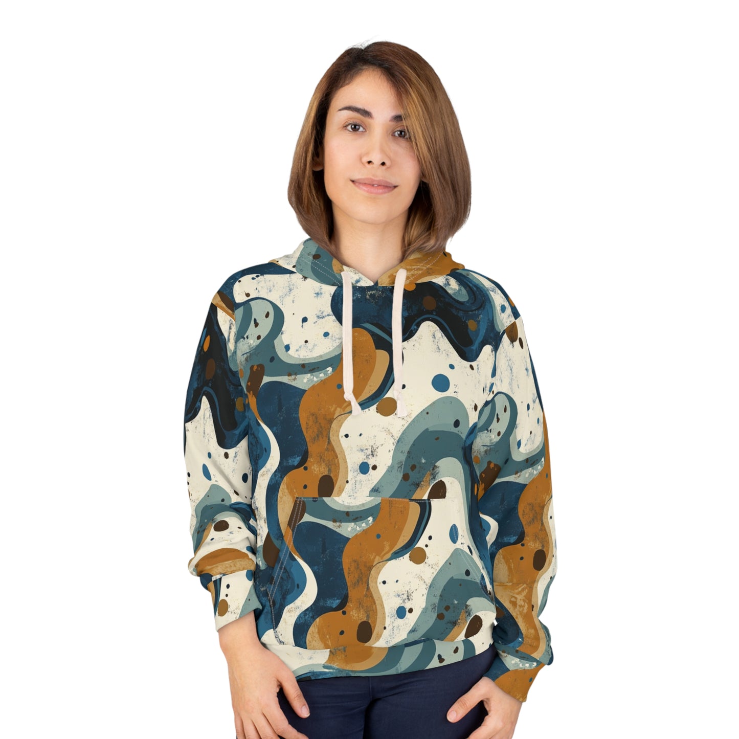 Abstract Pattern Unisex Pullover Hoodie, Cozy Hoodie, Trendy Streetwear, Casual Fashion, Unique Gift Idea, Everyday Comfort