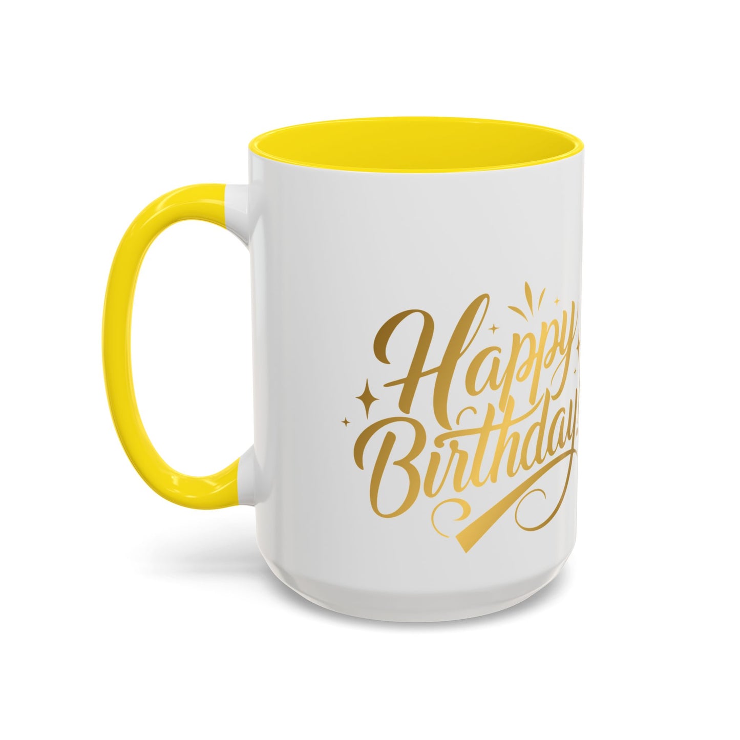 Happy Birthday Accent Coffee Mug - Cute Dinosaur with Balloons - Fun Celebration Drinkware
