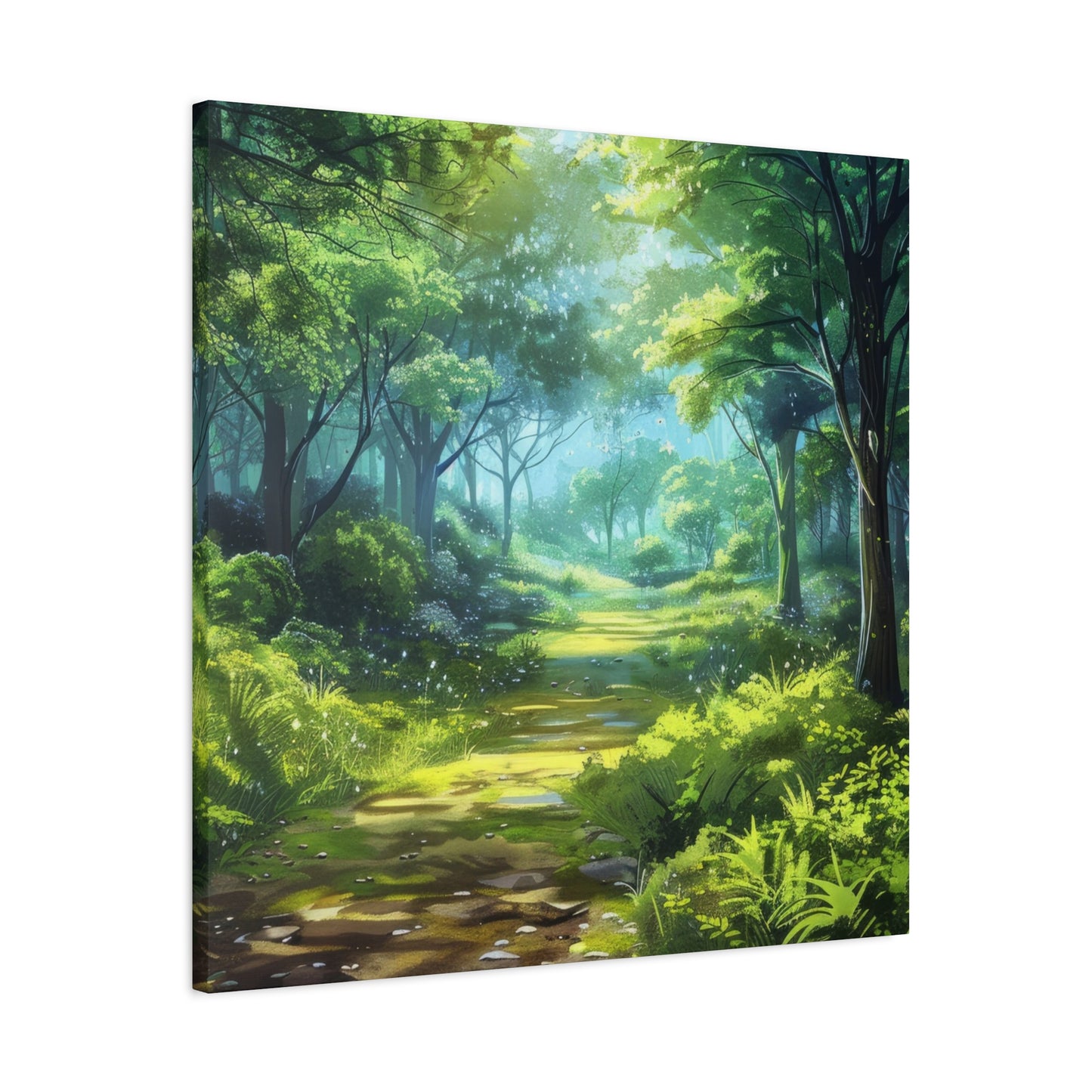 Serene Forest Canvas Print, Nature Wall Art, Home Decor, Gift for Nature Lovers, Eco-Friendly Artwork, Meditation Decoration