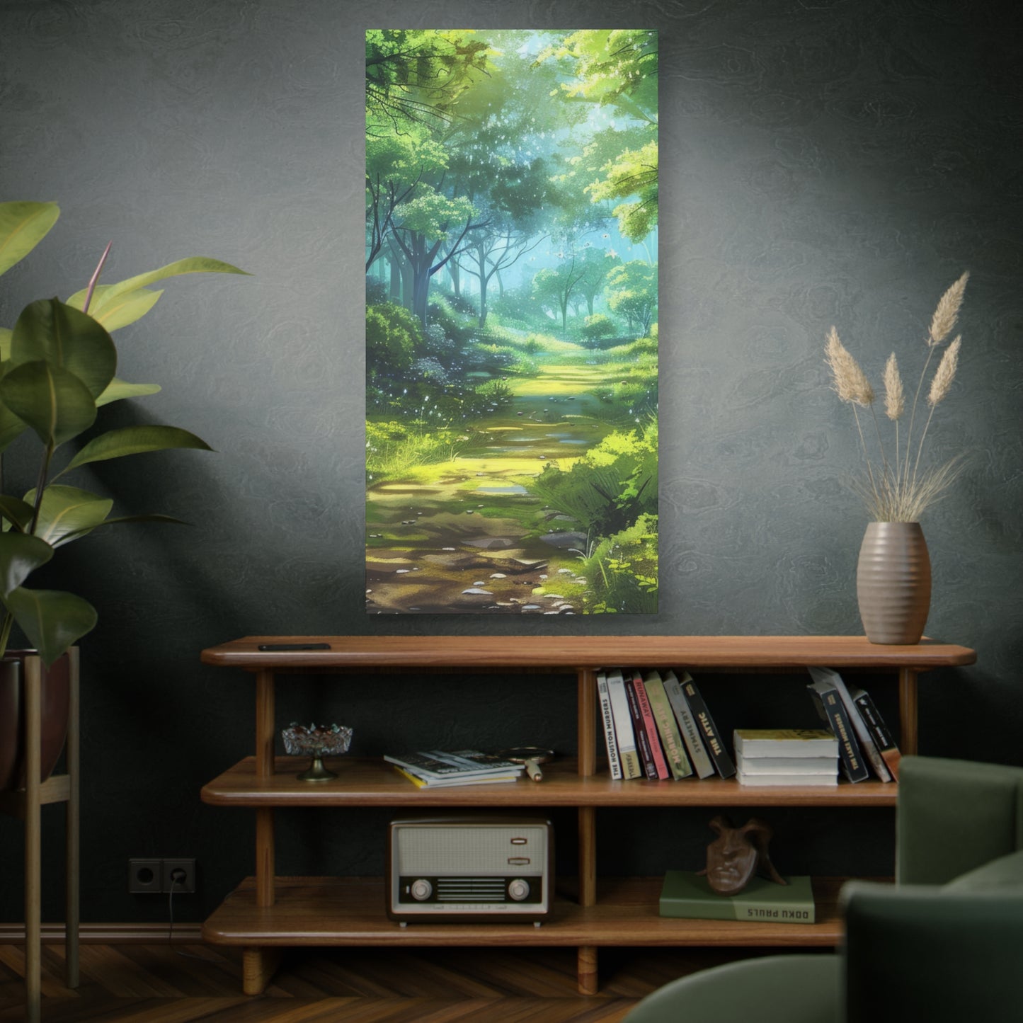 Serene Forest Canvas Print, Nature Wall Art, Home Decor, Gift for Nature Lovers, Eco-Friendly Artwork, Meditation Decoration