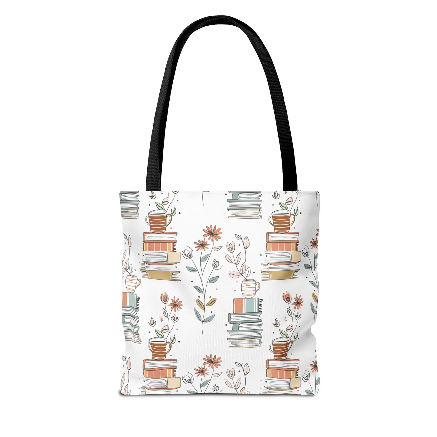 Book Lover's Floral Tote Bag, Perfect for Book Clubs, Library Visits, Eco-Friendly Gift, Reading Enthusiasts, Study Essentials
