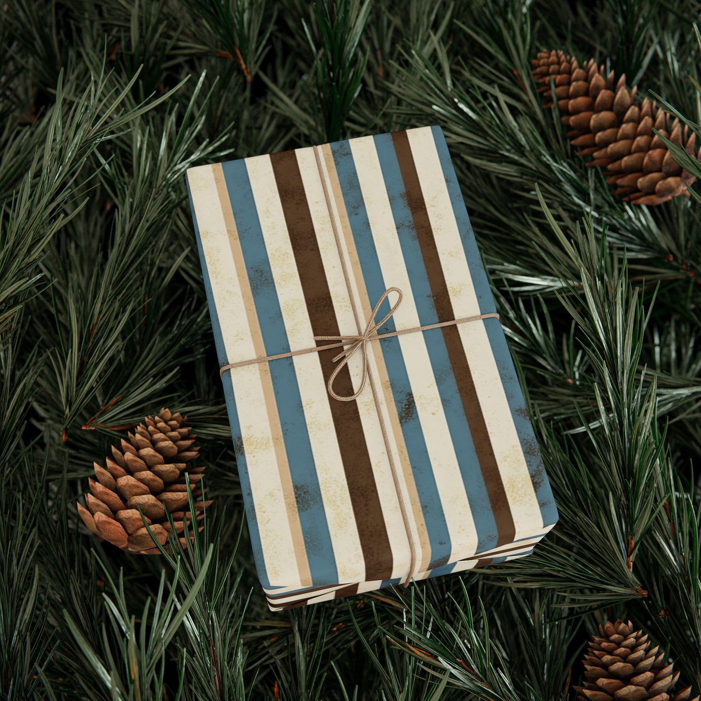 Elegant Striped Wrapping Paper, Gift Wrap for Birthdays, Holidays, Special Occasions, Eco-Friendly Gift Packaging