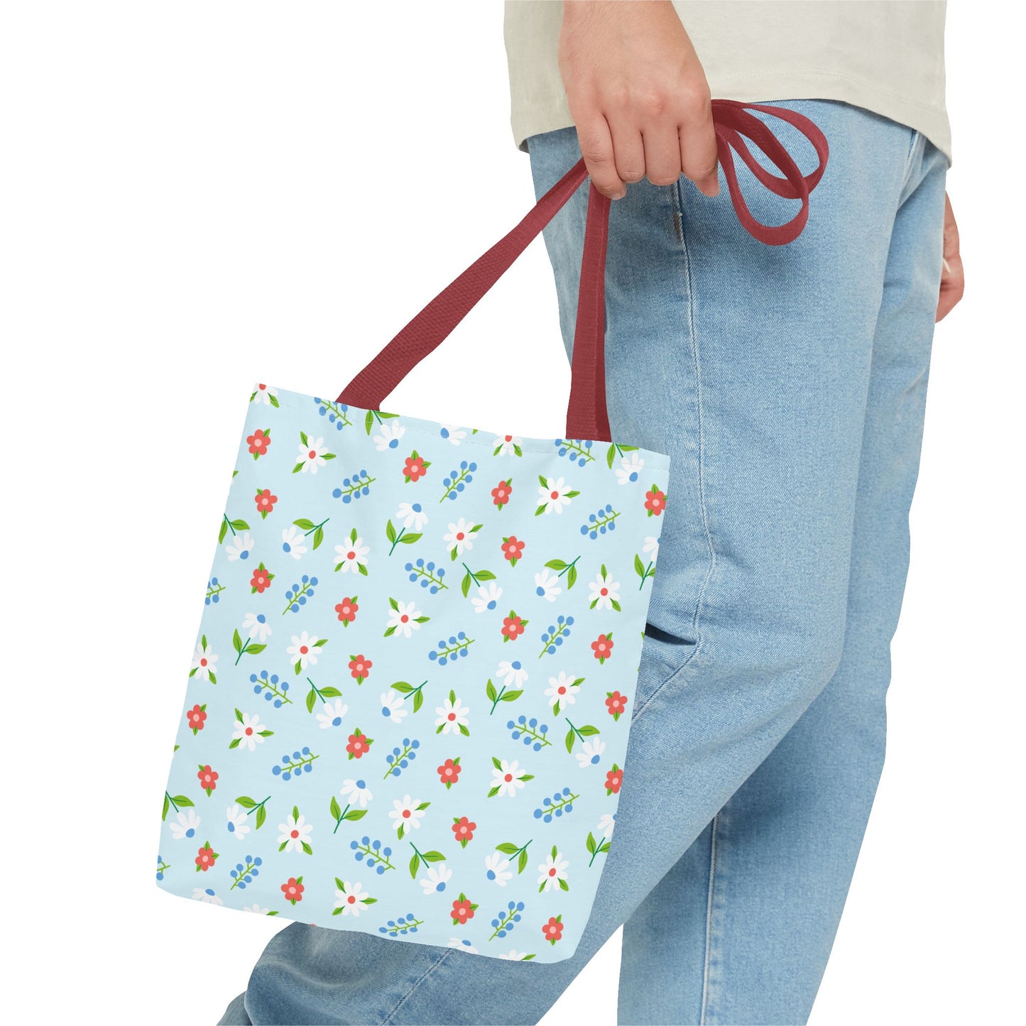 Floral Tote Bag, Spring Style, Eco-Friendly Shopping Bag, Gift for Her, Reusable Grocery Tote, Bright Floral Design