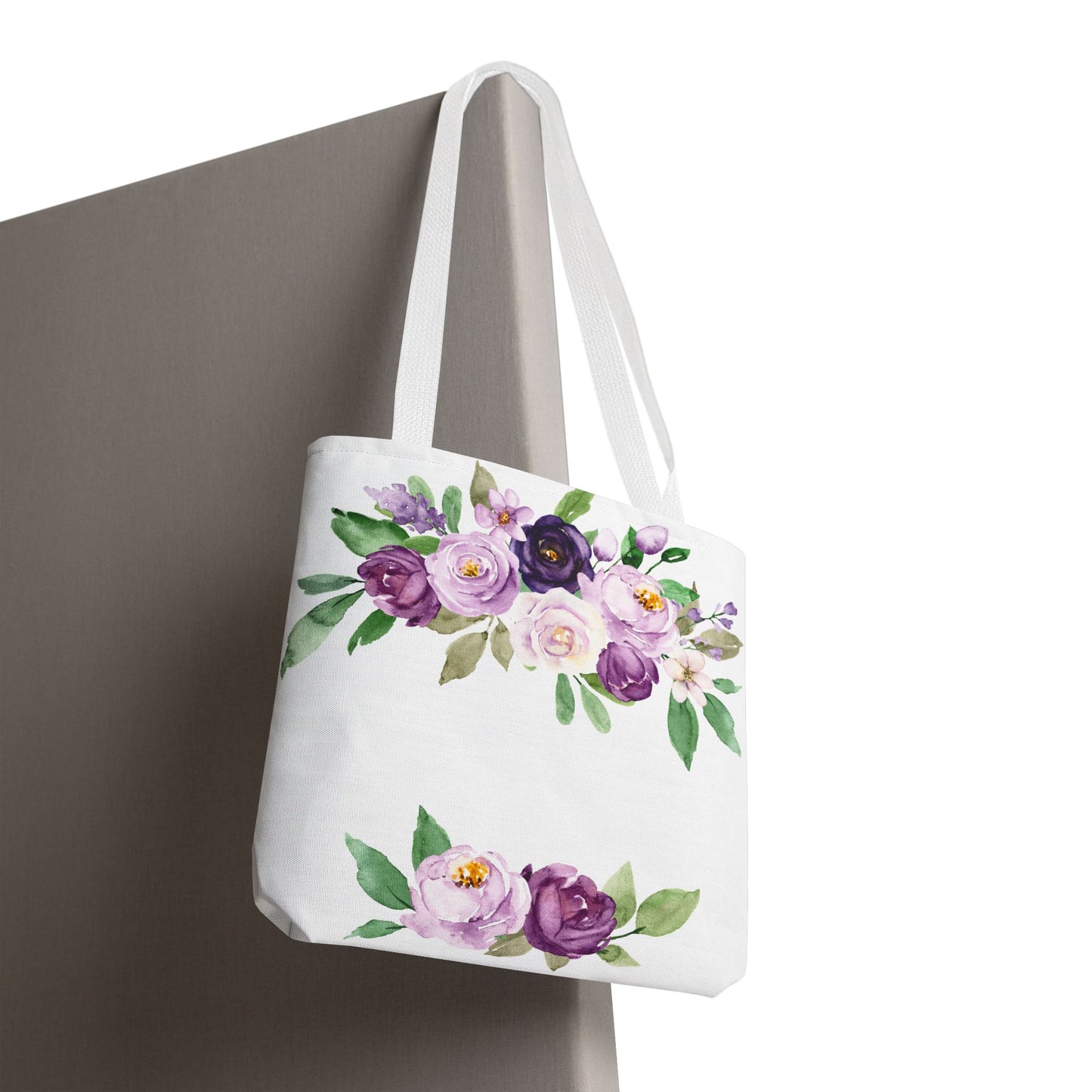 Floral Tote Bag, Stylish Market Bag, Spring Gift, Eco-Friendly Shopping Bag, Flower Print, Birthday Present, Lightweight Carryall