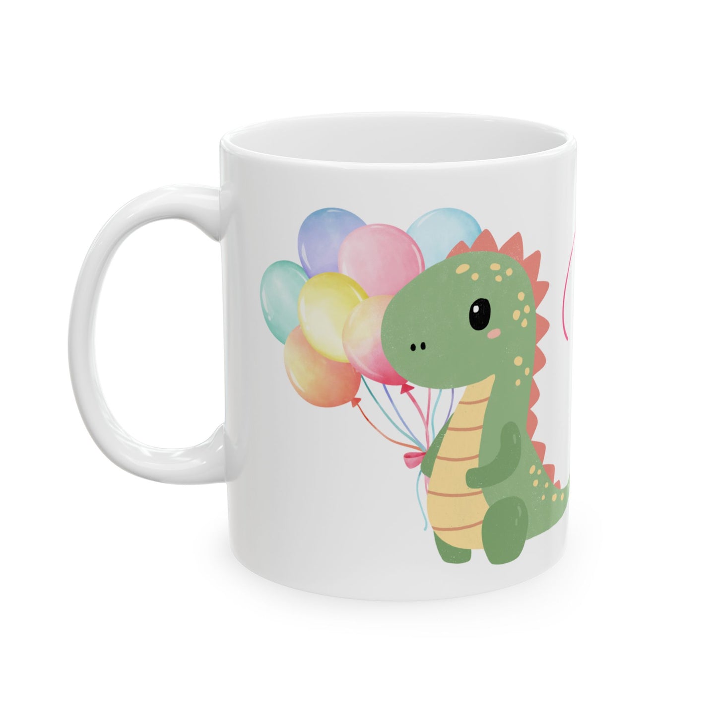 Happy Birthday Dinosaur Ceramic Mug - Fun & Colorful Gift for Kids