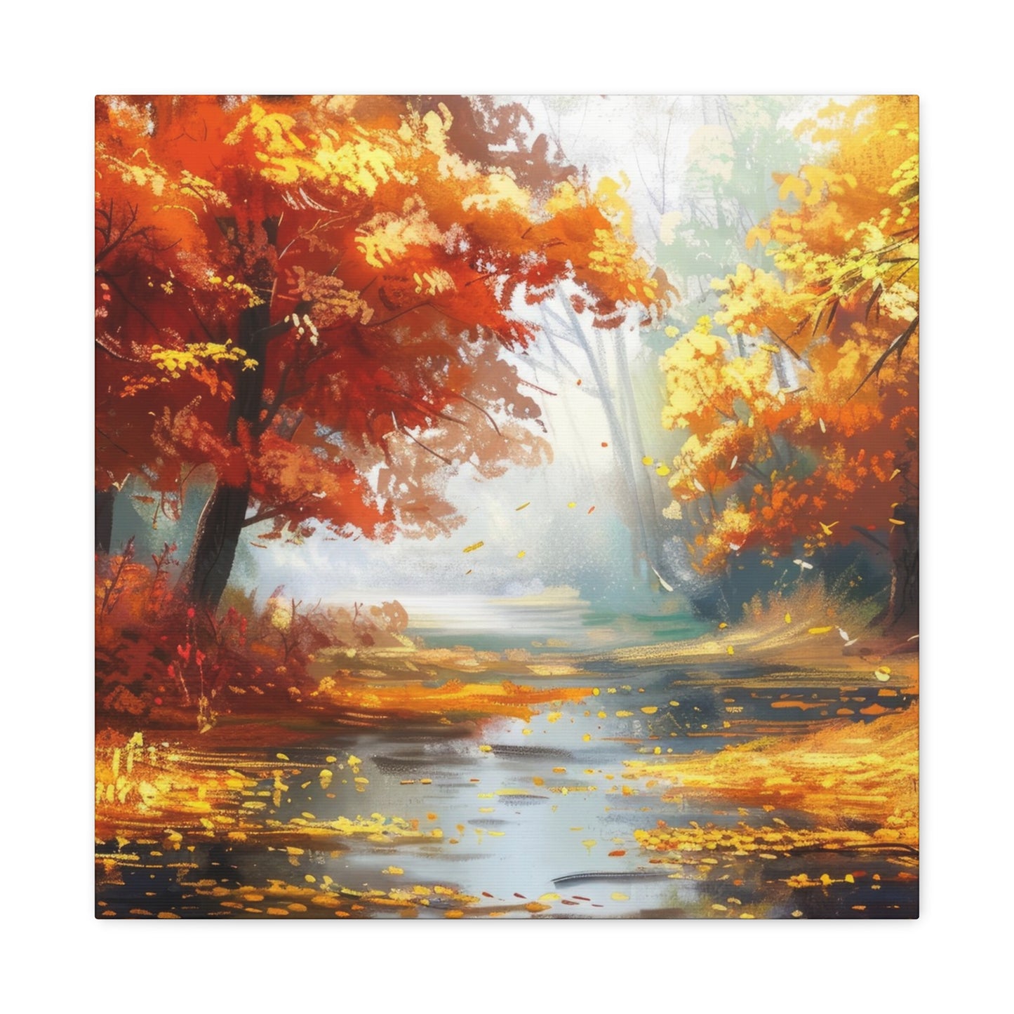 Autumn Serenity Canvas Art, Fall Decor, Nature Wall Art, Seasonal Home Decoration, Cozy Living Room Art