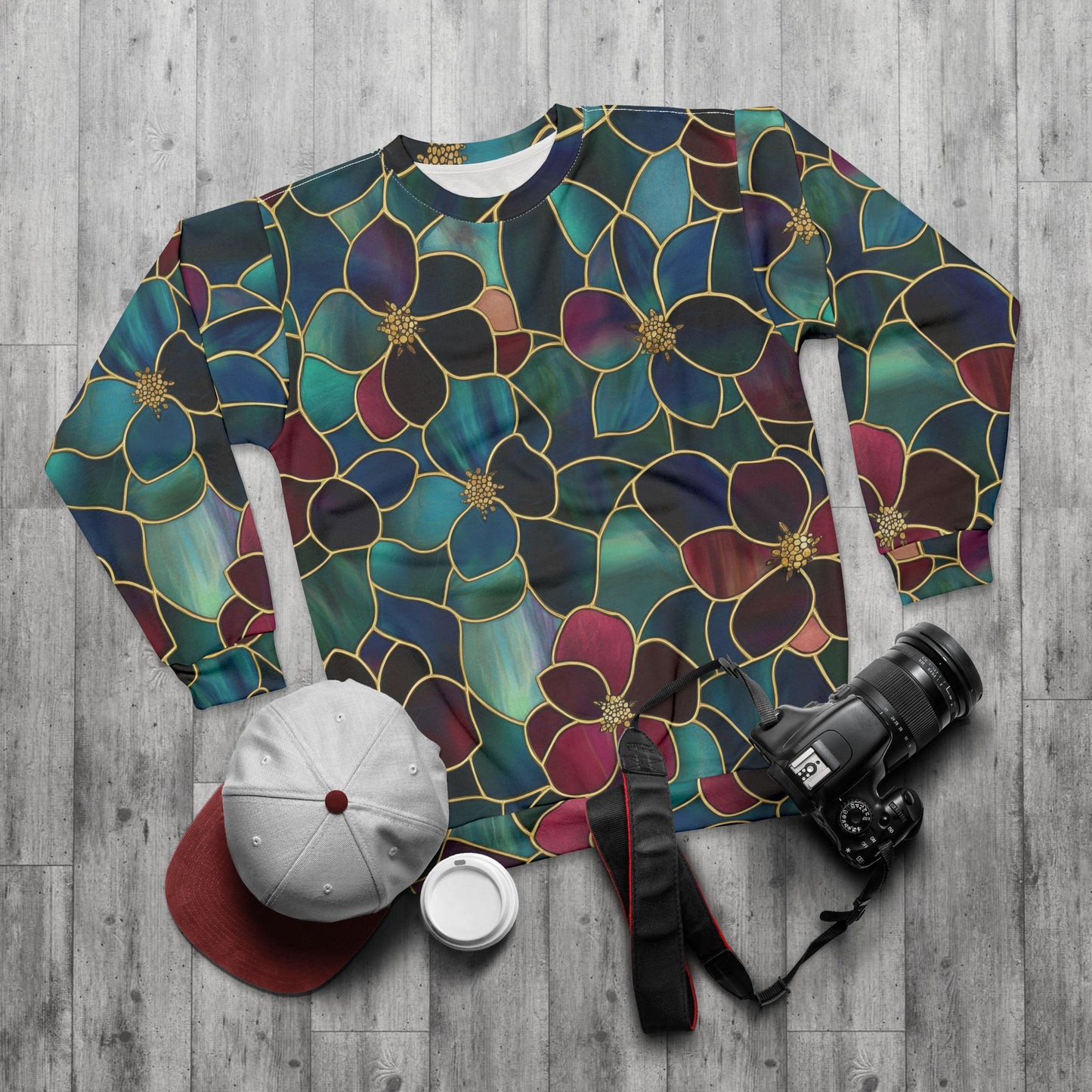 Floral AOP Unisex Sweatshirt | Cozy Sweatshirt, Flower Print Pullover, Nature Lover Gift, Trendy Outerwear, Casual Style