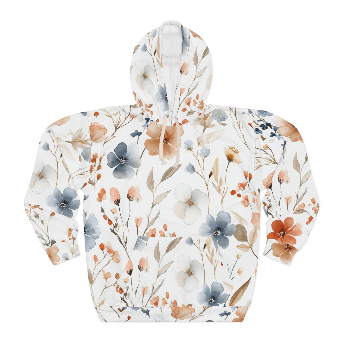 Floral Comfort Unisex Pullover Hoodie - Cozy Casual Wear, Spring Fashion, Trendy Gift, Perfect for Holidays, Everyday Style