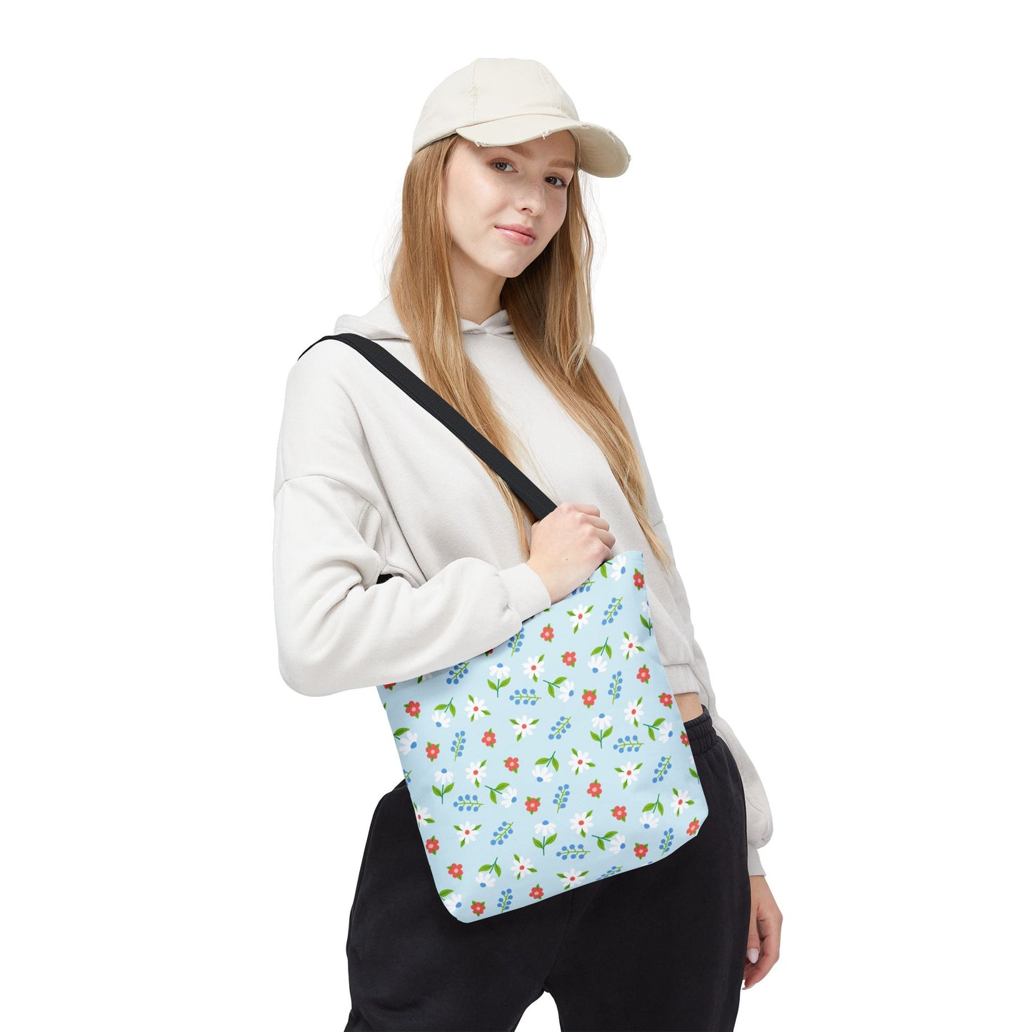 Floral Tote Bag, Spring Style, Eco-Friendly Shopping Bag, Gift for Her, Reusable Grocery Tote, Bright Floral Design