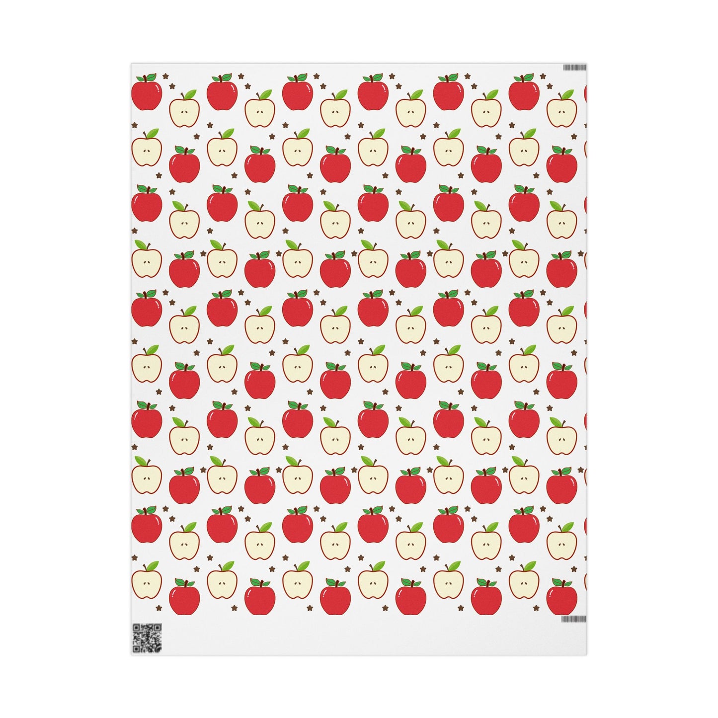 Apple-Themed Wrapping Paper, Cute Gift Wrap for Birthdays, Holidays, Teacher Gifts, Fall Celebrations, Party Supplies