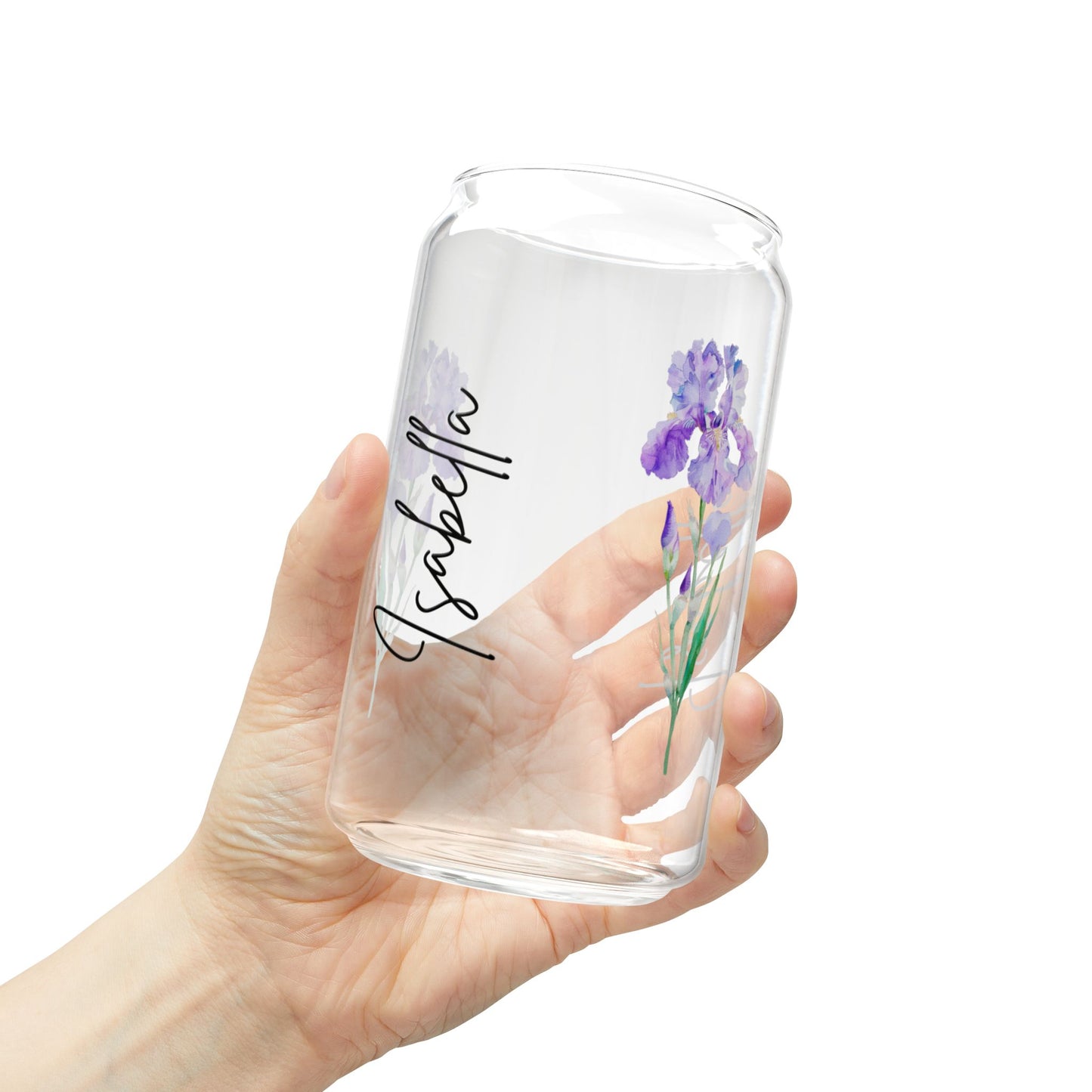 Floral Sipper Glass, Personalized Drinkware, Reusable Straw, Eco-Friendly Mug, Gift for Her, Home Decor, Summer Hydration
