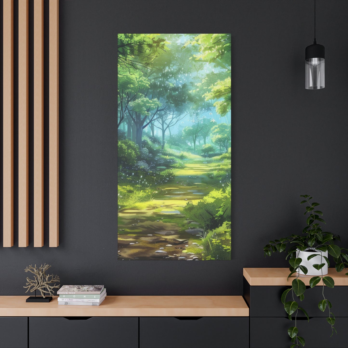 Serene Forest Canvas Print, Nature Wall Art, Home Decor, Gift for Nature Lovers, Eco-Friendly Artwork, Meditation Decoration
