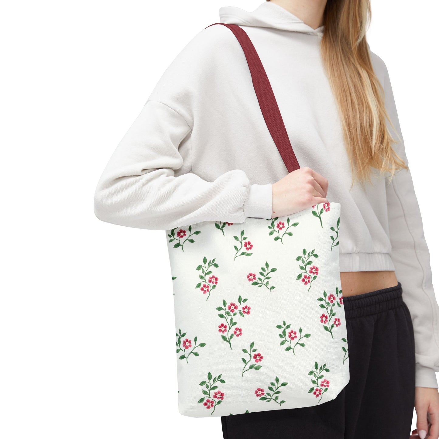 Floral Print Tote Bag, Stylish Reusable Shopping Tote, Cute Picnic Bag, Summer Beach Accessory, Gift for Her