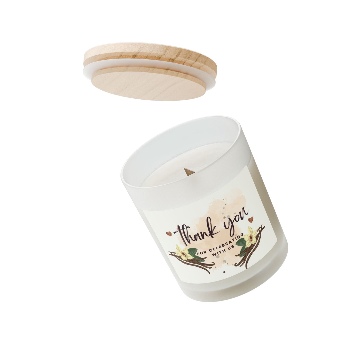 Personalized Thank You Candle - Frosted Glass 11oz