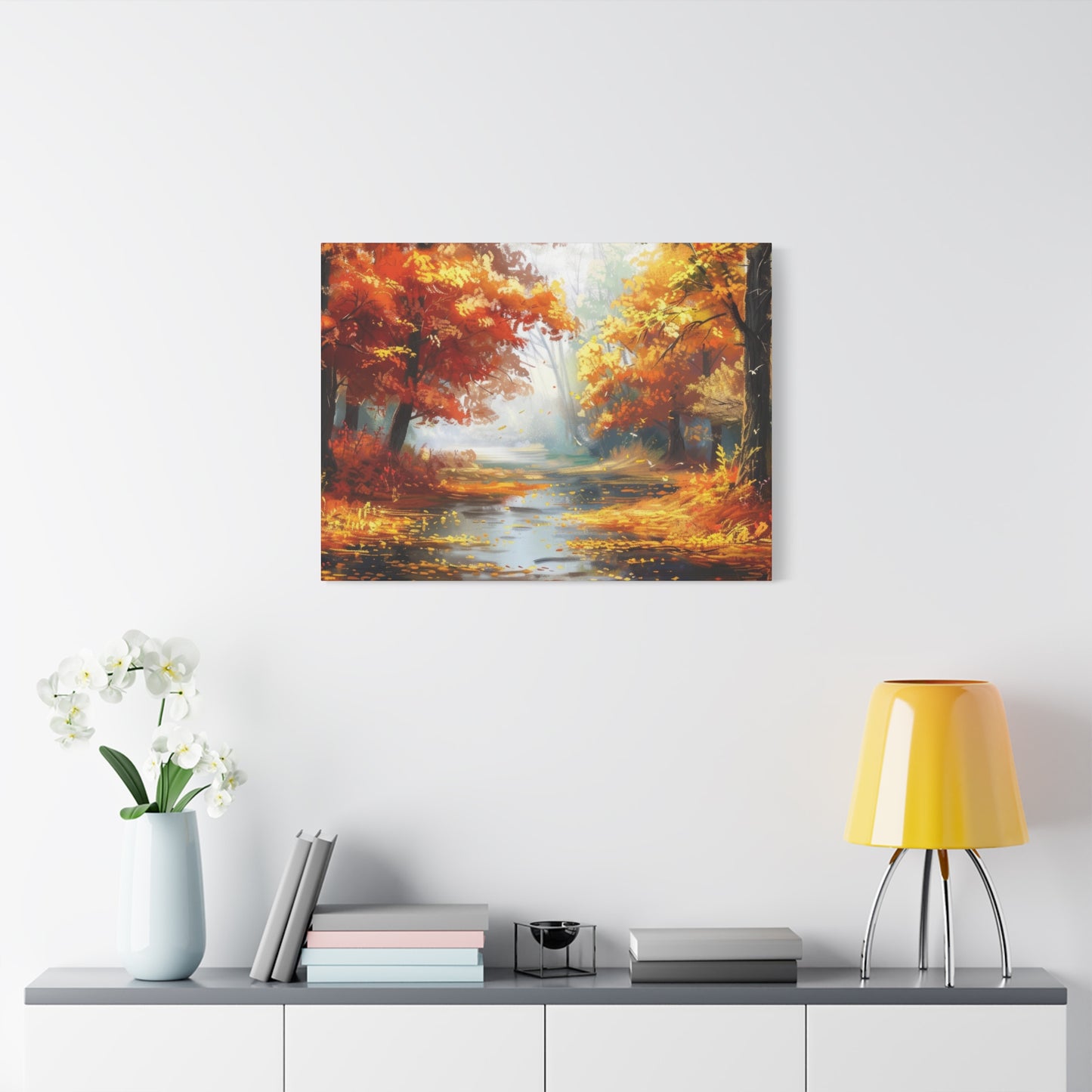Autumn Serenity Canvas Print, Fall Decor, Home Wall Art, Nature Artwork, Gift for Nature Lovers, Cozy Decorating