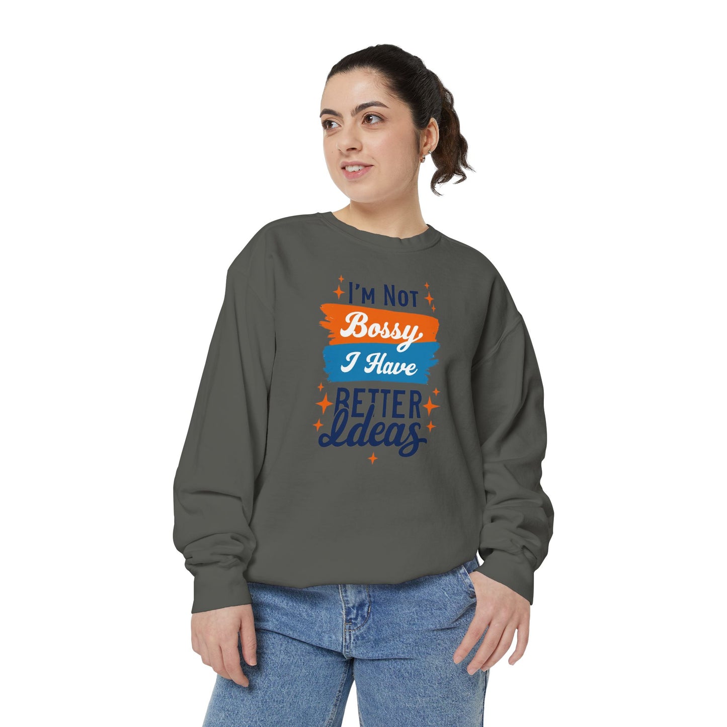 Bossy Ideas Unisex Sweatshirt - Cozy Gift for Friends, Funny Casual Wear, Unique Birthday Present, Relaxed Fit, Cool Motivational Apparel