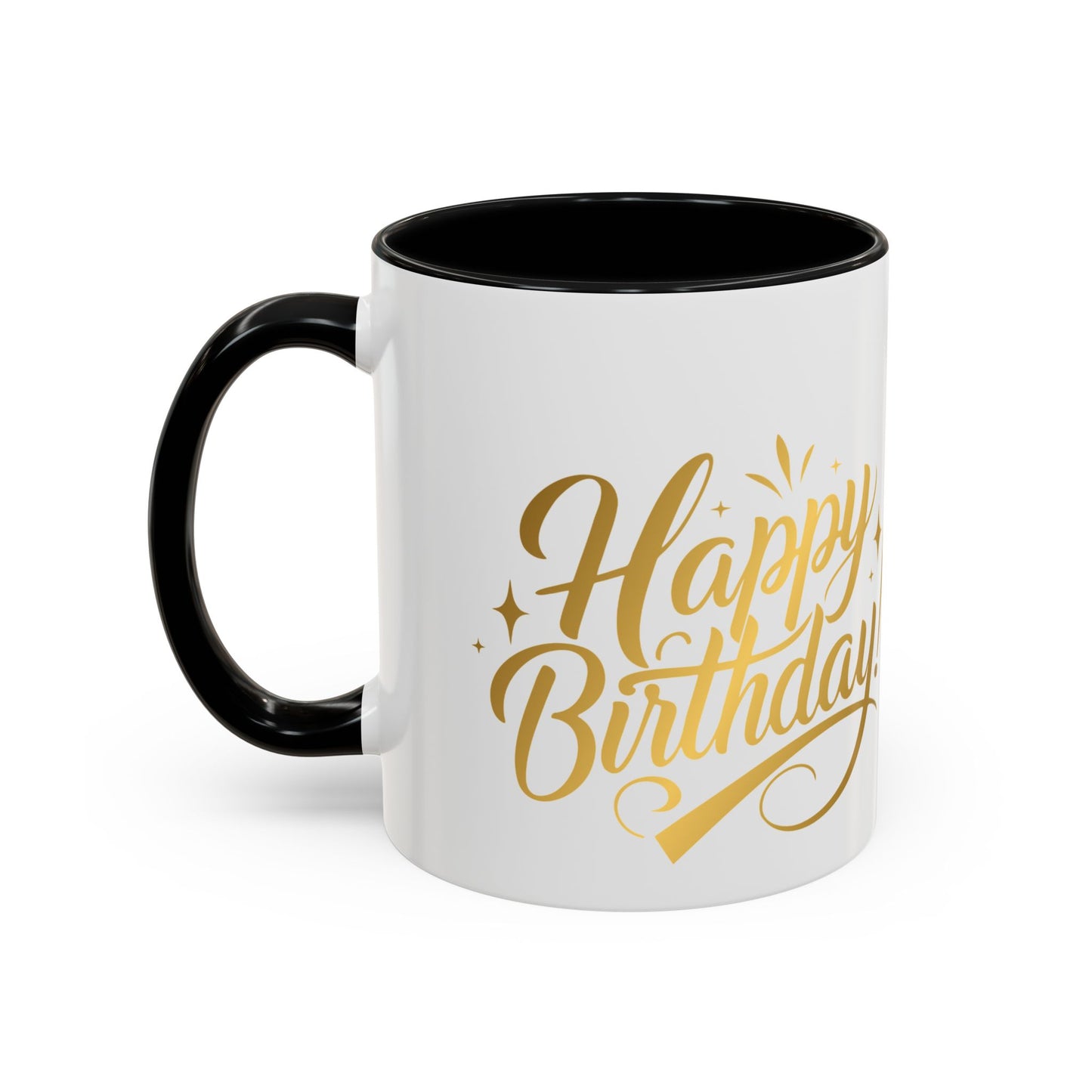 Happy Birthday Accent Coffee Mug - Cute Dinosaur with Balloons - Fun Celebration Drinkware