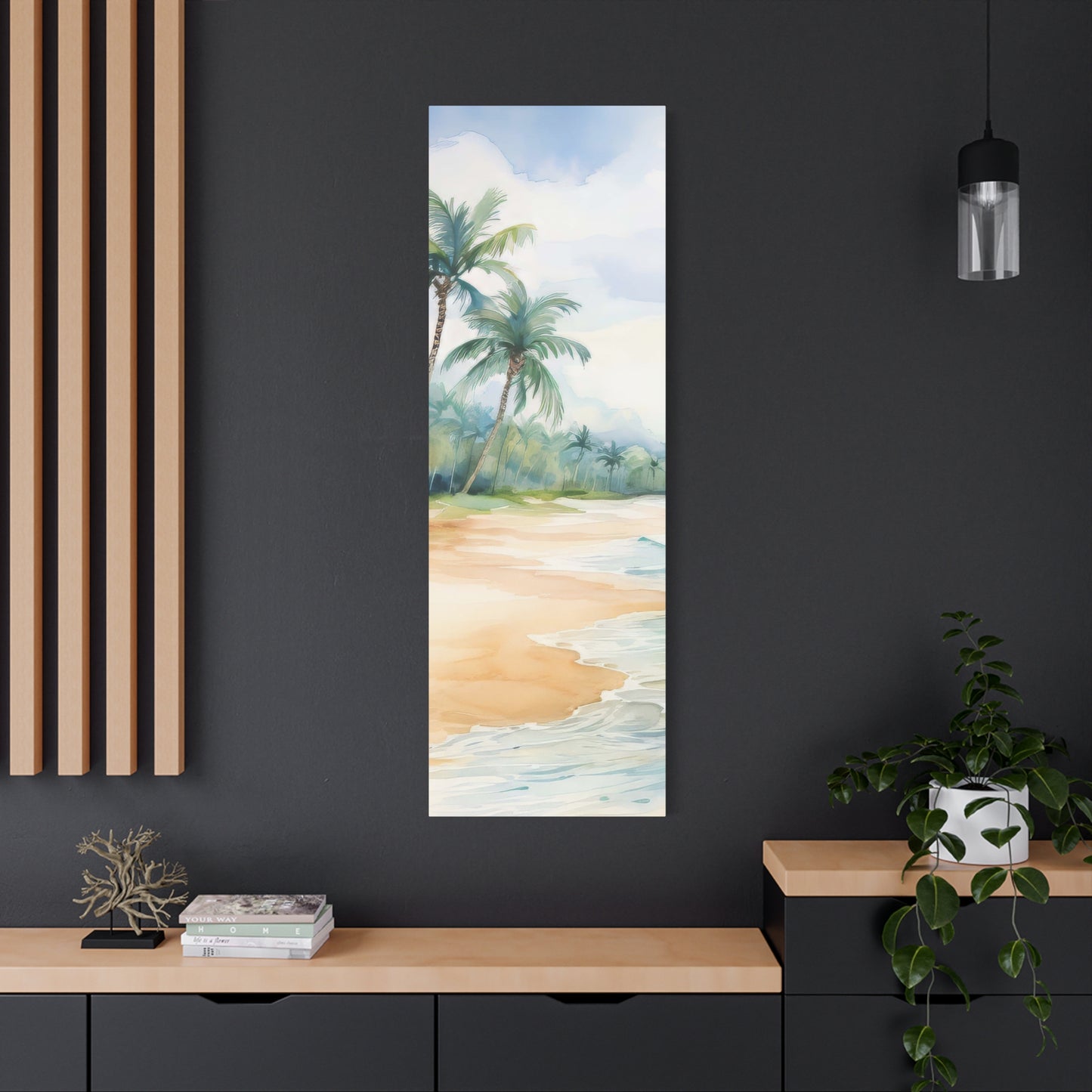 Beach Vibes Wall Art, Coastal Canvas Print, Tropical Decor, Ocean Scene Artwork, Home Decor, Gift for Beach Lovers, Summer Wall Art