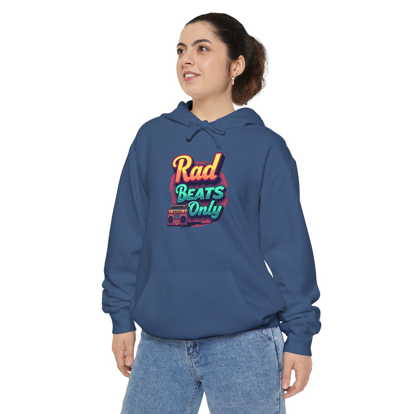 Rad Beats Unisex Hoodie, Music Lover Gift, Fun Retro Apparel, Unique Streetwear, Perfect for Casual Outfits