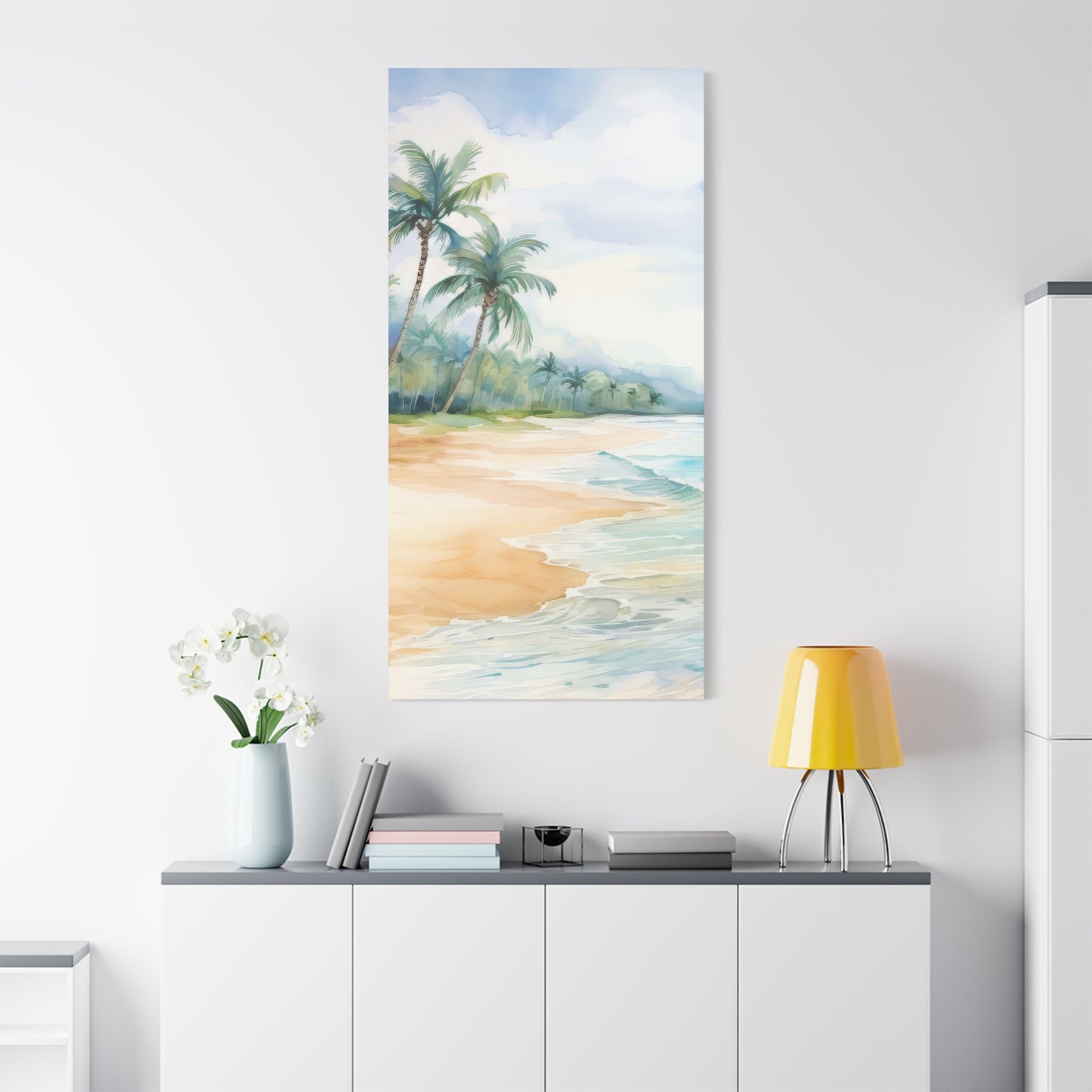 Beach Vibes Wall Art, Coastal Canvas Print, Tropical Decor, Ocean Scene Artwork, Home Decor, Gift for Beach Lovers, Summer Wall Art
