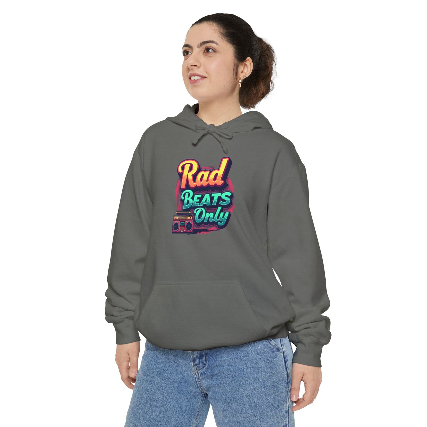 Rad Beats Unisex Hoodie, Music Lover Gift, Fun Retro Apparel, Unique Streetwear, Perfect for Casual Outfits
