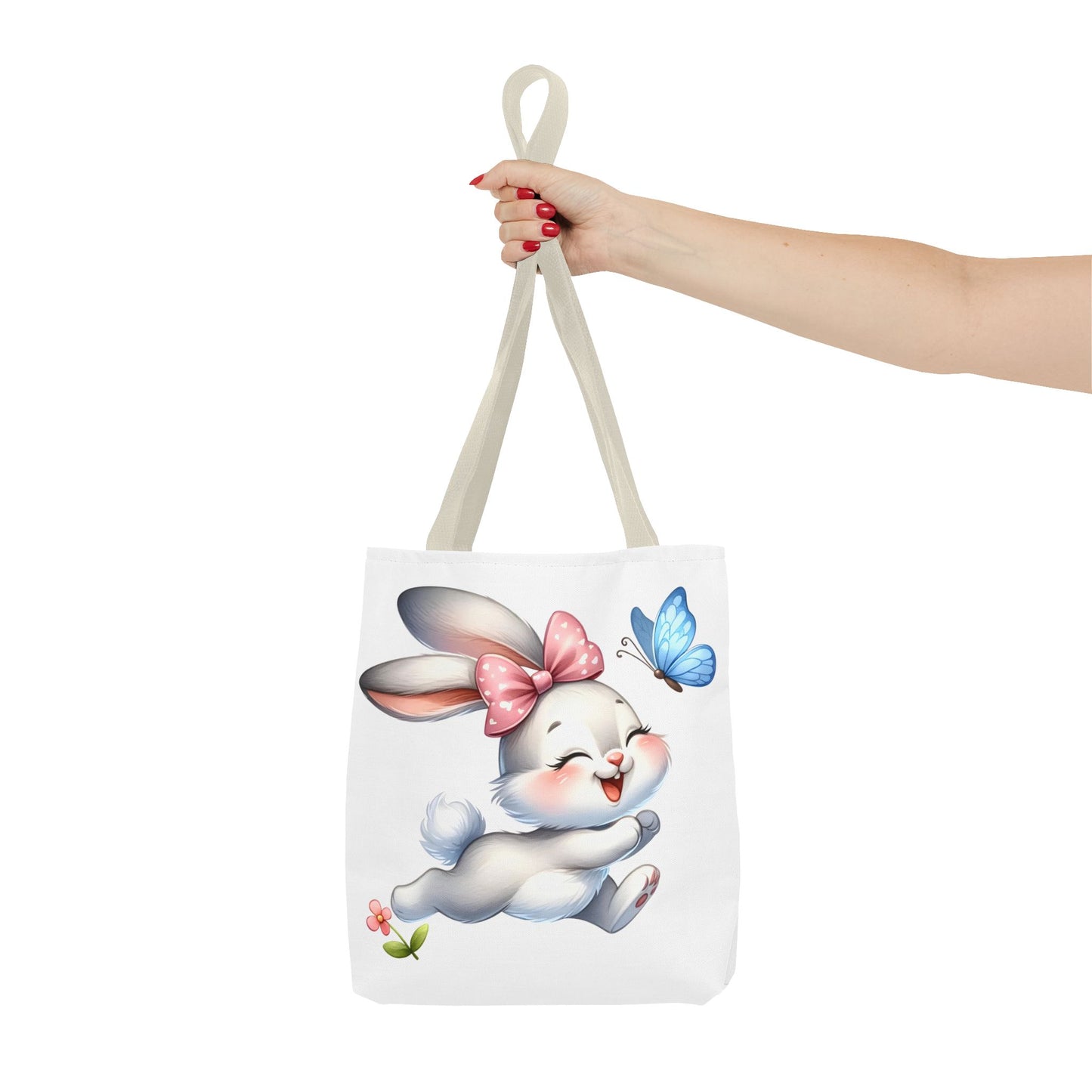 Cute Bunny Tote Bag - Stylish, Practical, Spring Decor, Easter Gift, Floral Shopping