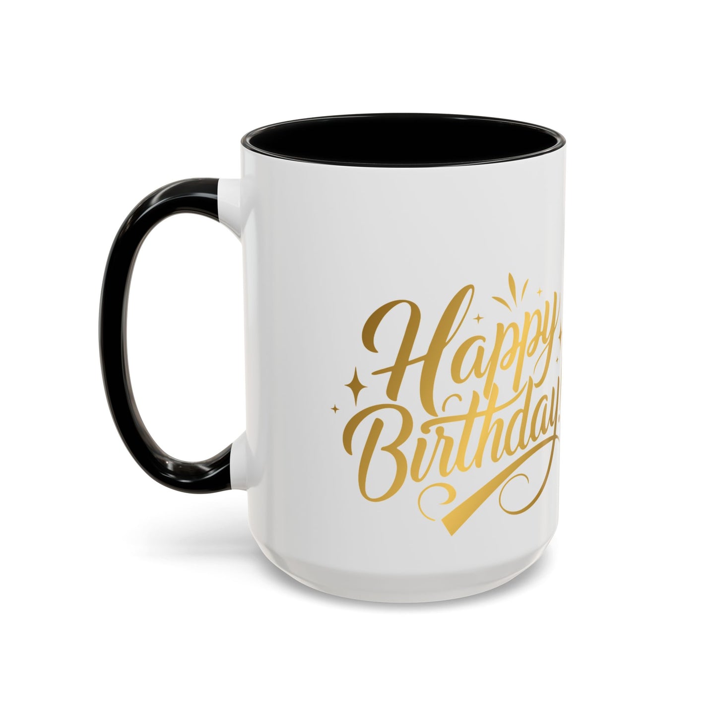Happy Birthday Accent Coffee Mug - Cute Dinosaur with Balloons - Fun Celebration Drinkware