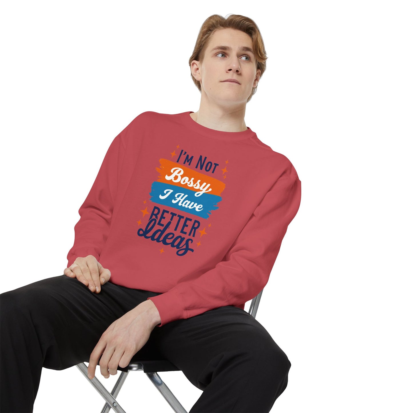 Bossy Ideas Unisex Sweatshirt - Cozy Gift for Friends, Funny Casual Wear, Unique Birthday Present, Relaxed Fit, Cool Motivational Apparel
