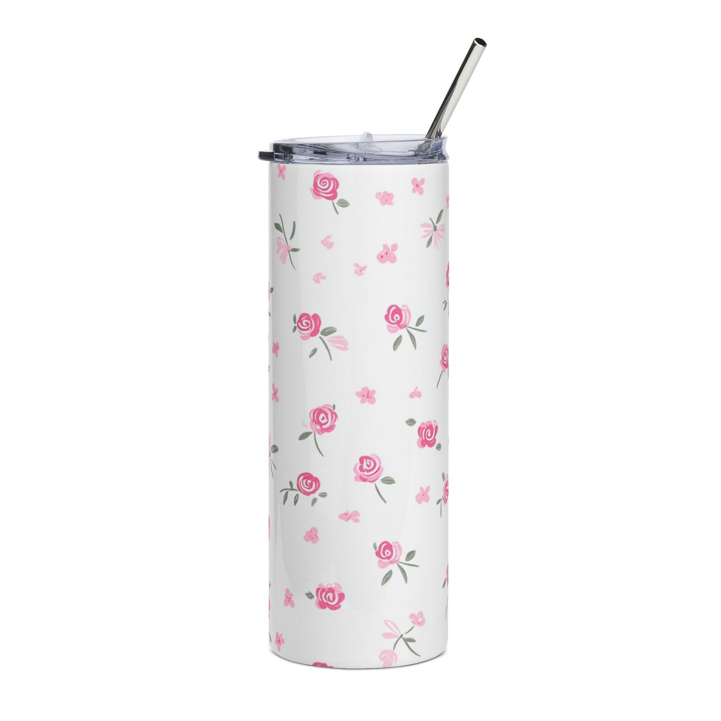 Floral Stainless Steel Tumbler, 20oz - Insulated Drinkware, Travel Mug, Gift for Her, Perfect for Coffee Lovers, Summer Parties