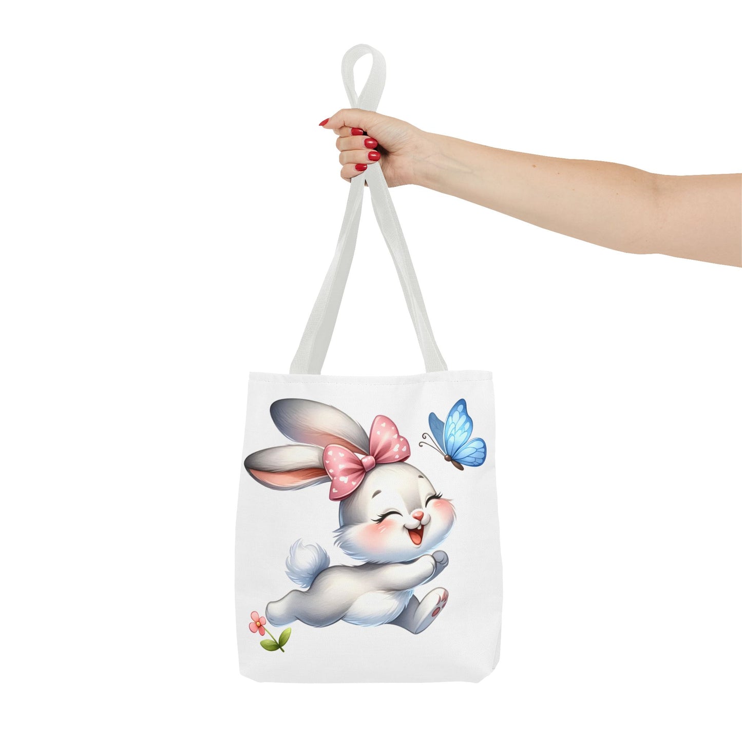 Cute Bunny Tote Bag - Stylish, Practical, Spring Decor, Easter Gift, Floral Shopping