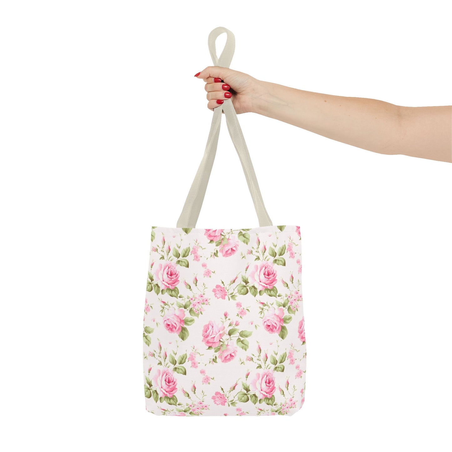 Floral Tote Bag, Rose Pattern Shoulder Bag, Stylish Eco-Friendly Shopper, Gift for Her, Spring Summer Accessory