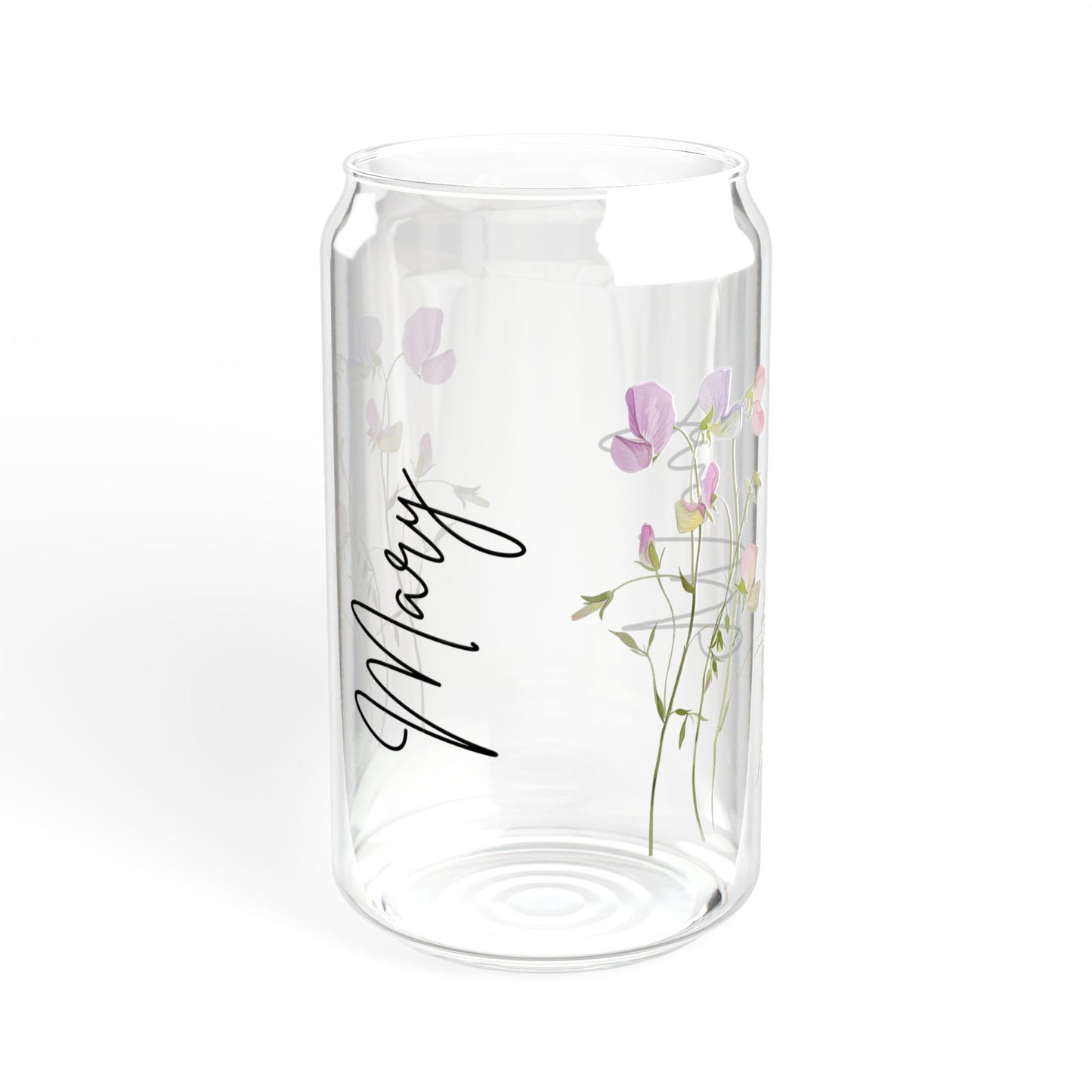 Floral Sipper Glass, Personalized Drinkware, Gifts for Her, Eco-Friendly Tumblers, Summer Parties, Home Decor, Garden Lovers