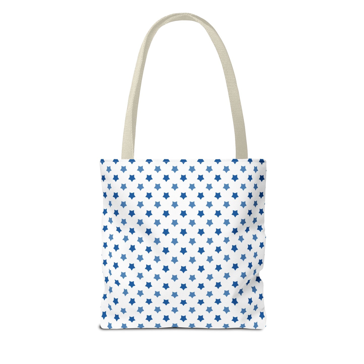 Blue Star Pattern Tote Bag, Stylish Reusable Tote, Shopping Bag, Beach Bag, Gift for Her, Eco-Friendly Accessories
