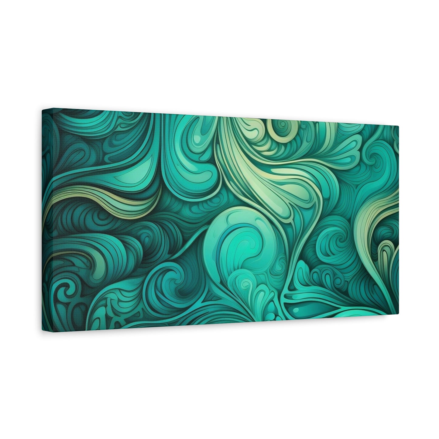 Artistic Stretched Canvas Wall Art, Modern Home Décor, Abstract Swirl Design, Living Room Decoration, Unique Gift for Art Lovers