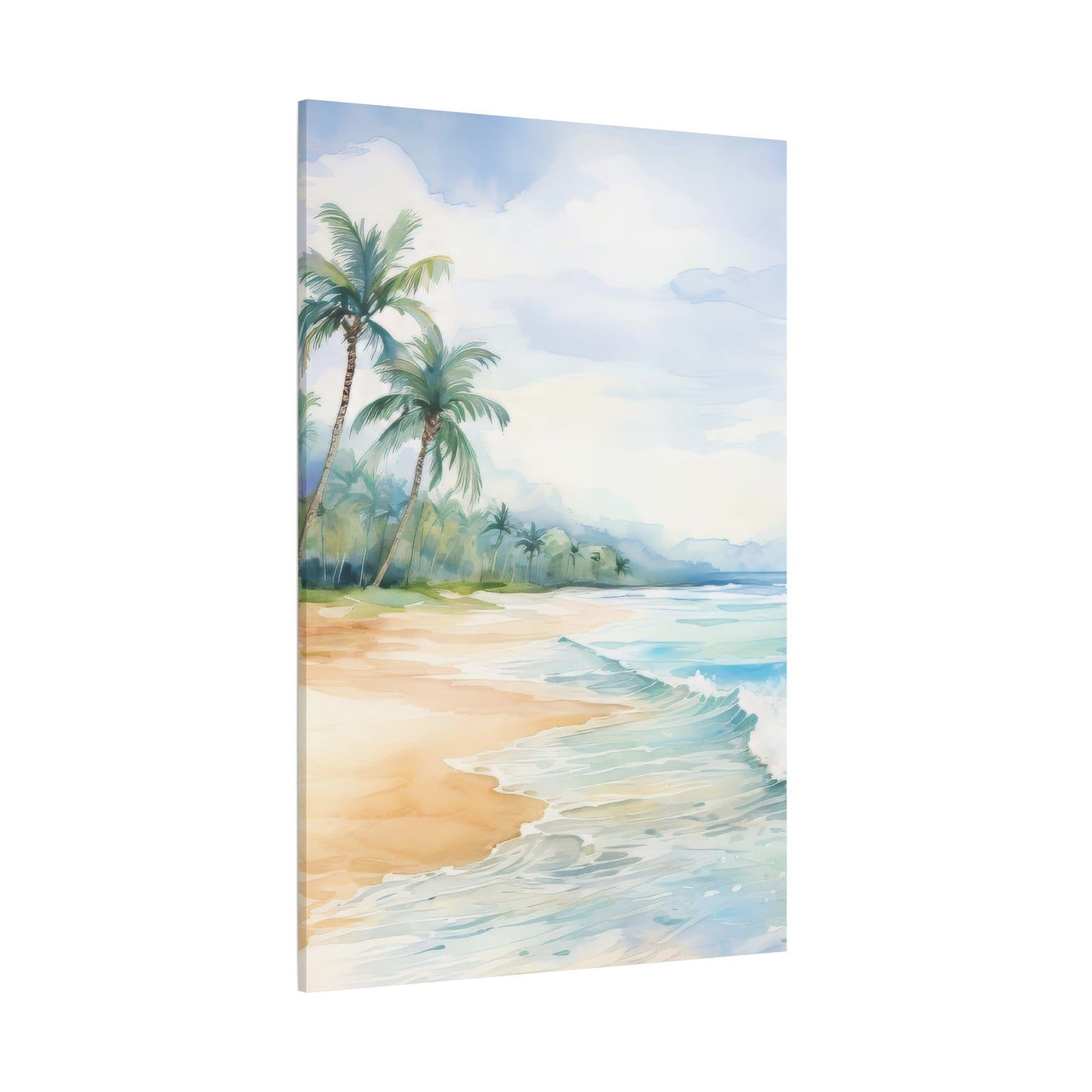 Beach Vibes Wall Art, Coastal Canvas Print, Tropical Decor, Ocean Scene Artwork, Home Decor, Gift for Beach Lovers, Summer Wall Art