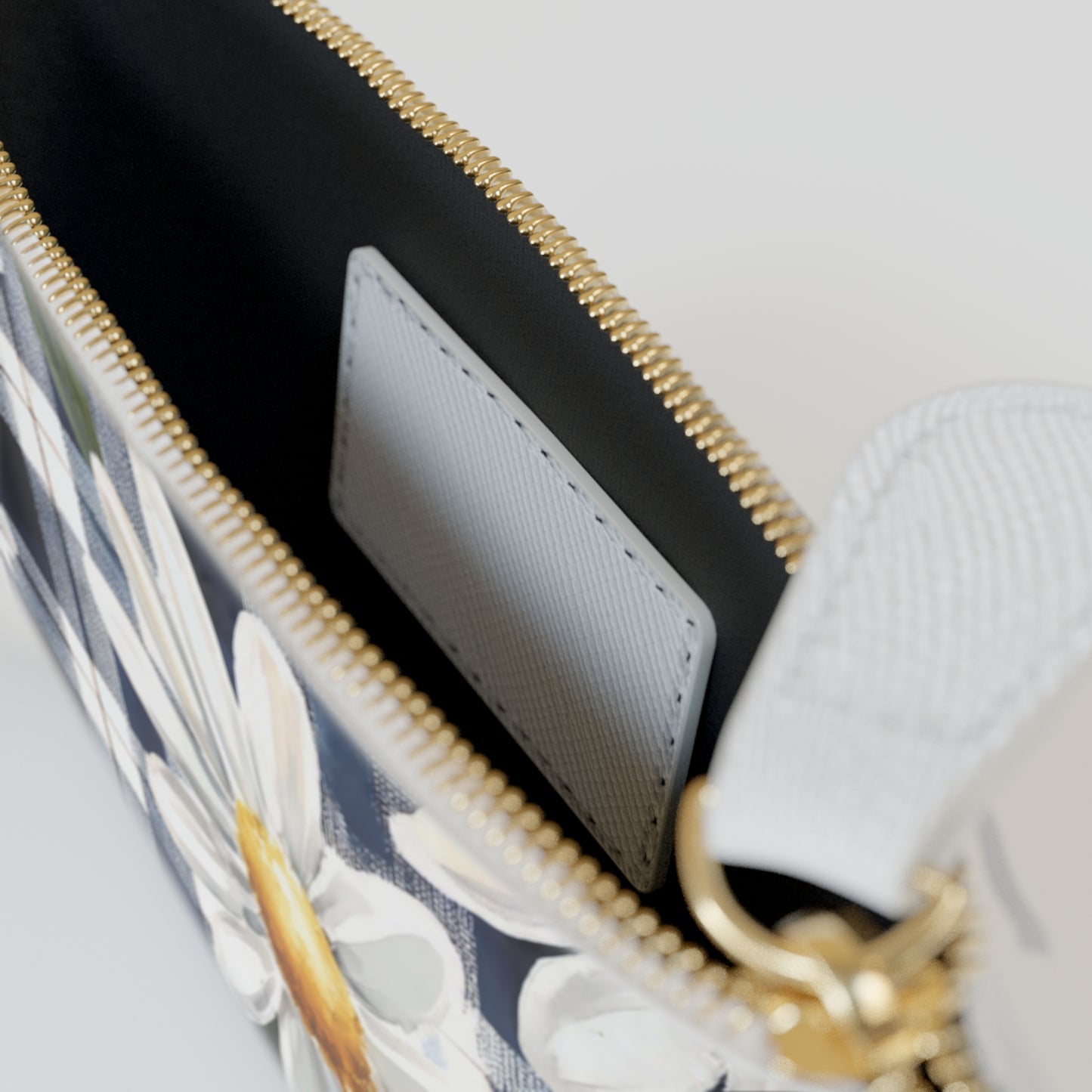 Chic Daisy Print Mini Clutch Bag | Elegant Pouch for Events, Gift for Her, Spring Accessory, Makeup Organizer, Floral Wallet