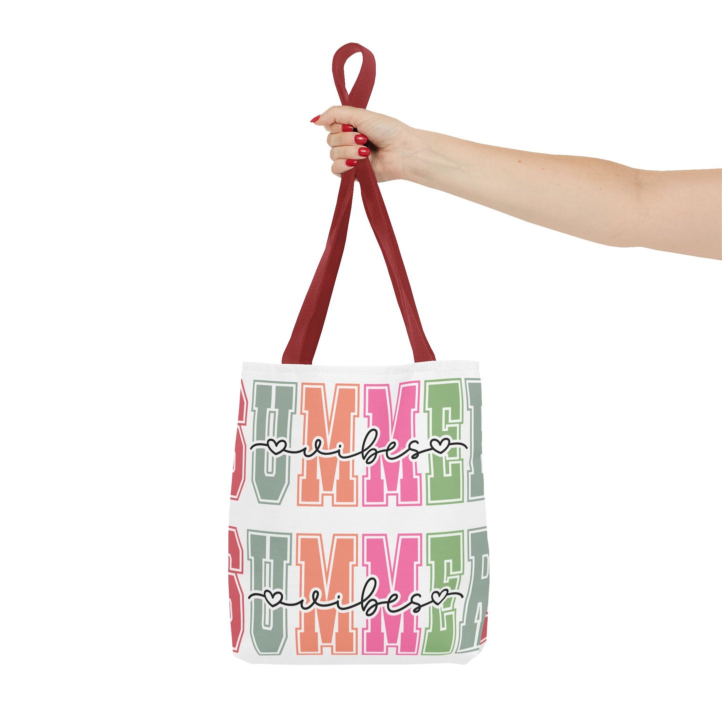 Colorful Summer Vibes Tote Bag, Beach Bag, Shopping Tote, Eco-Friendly Carryall, Vacation Essentials