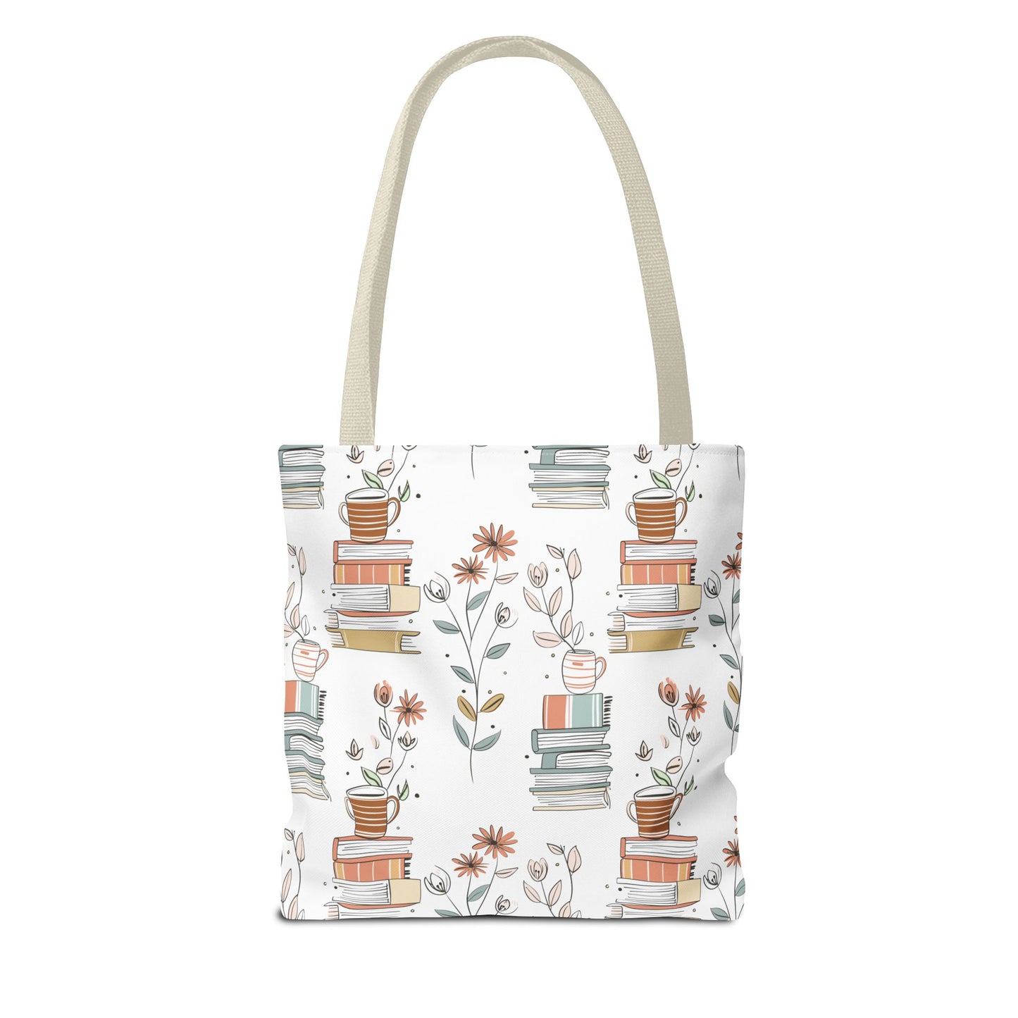 Book Lover's Floral Tote Bag, Perfect for Book Clubs, Library Visits, Eco-Friendly Gift, Reading Enthusiasts, Study Essentials