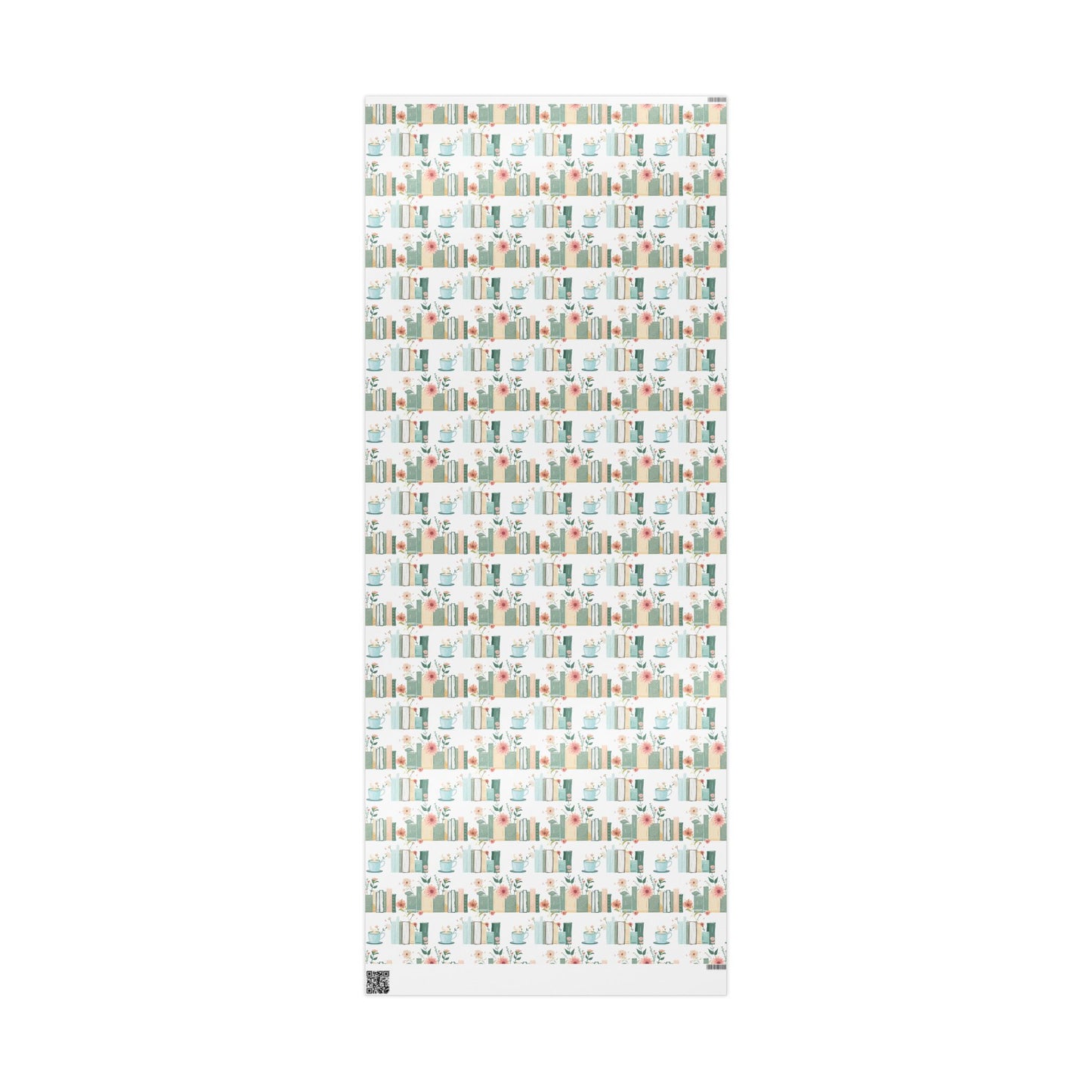 Botanical Book Themed Wrapping Paper - Book Lovers Gift Wrap, Floral Gift Paper for Birthdays, Anniversaries, Baby Showers, Literary Parties