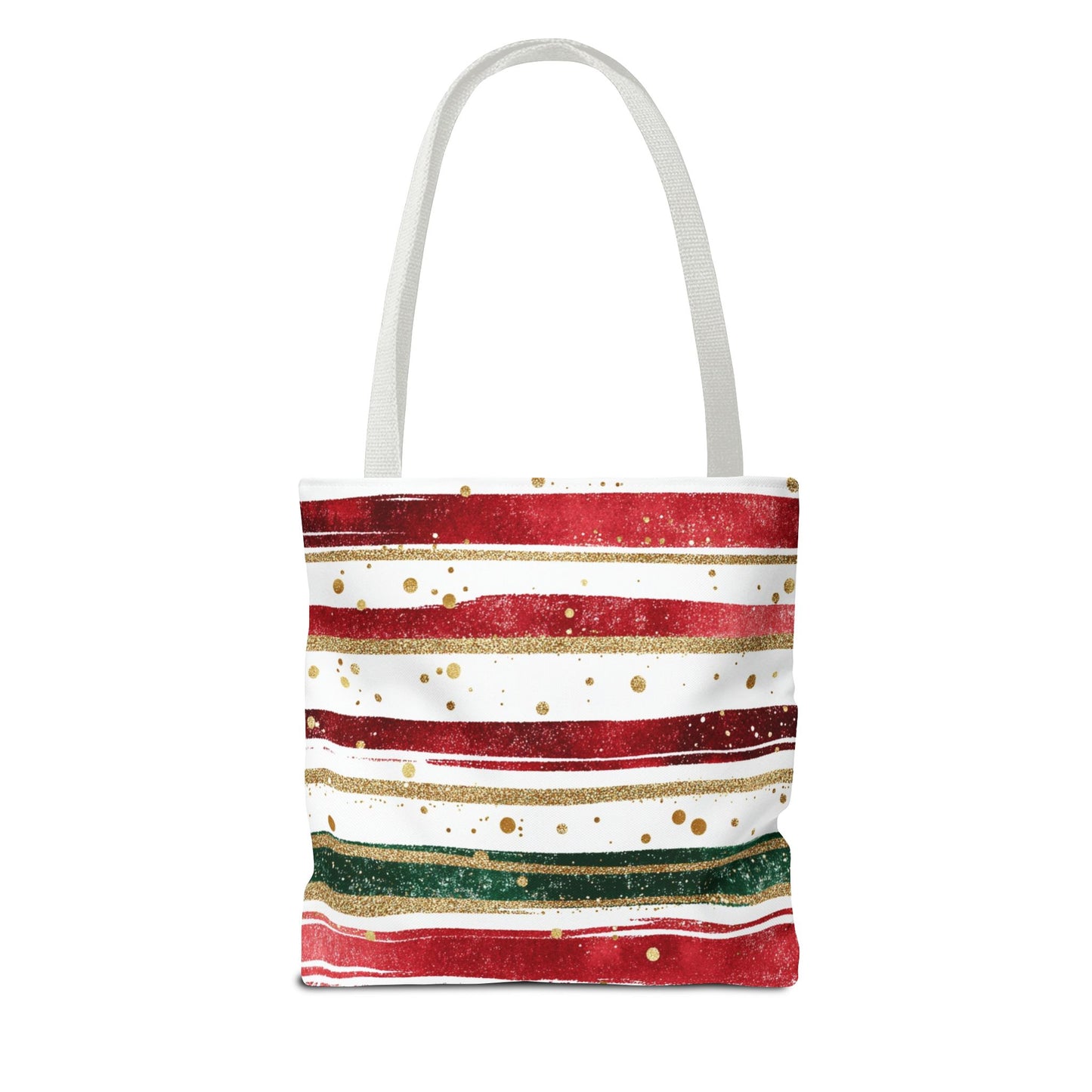 Festive Striped Tote Bag | Holiday Shopper, Gift Bag, Eco-Friendly Bag, Christmas Decor, Everyday Use