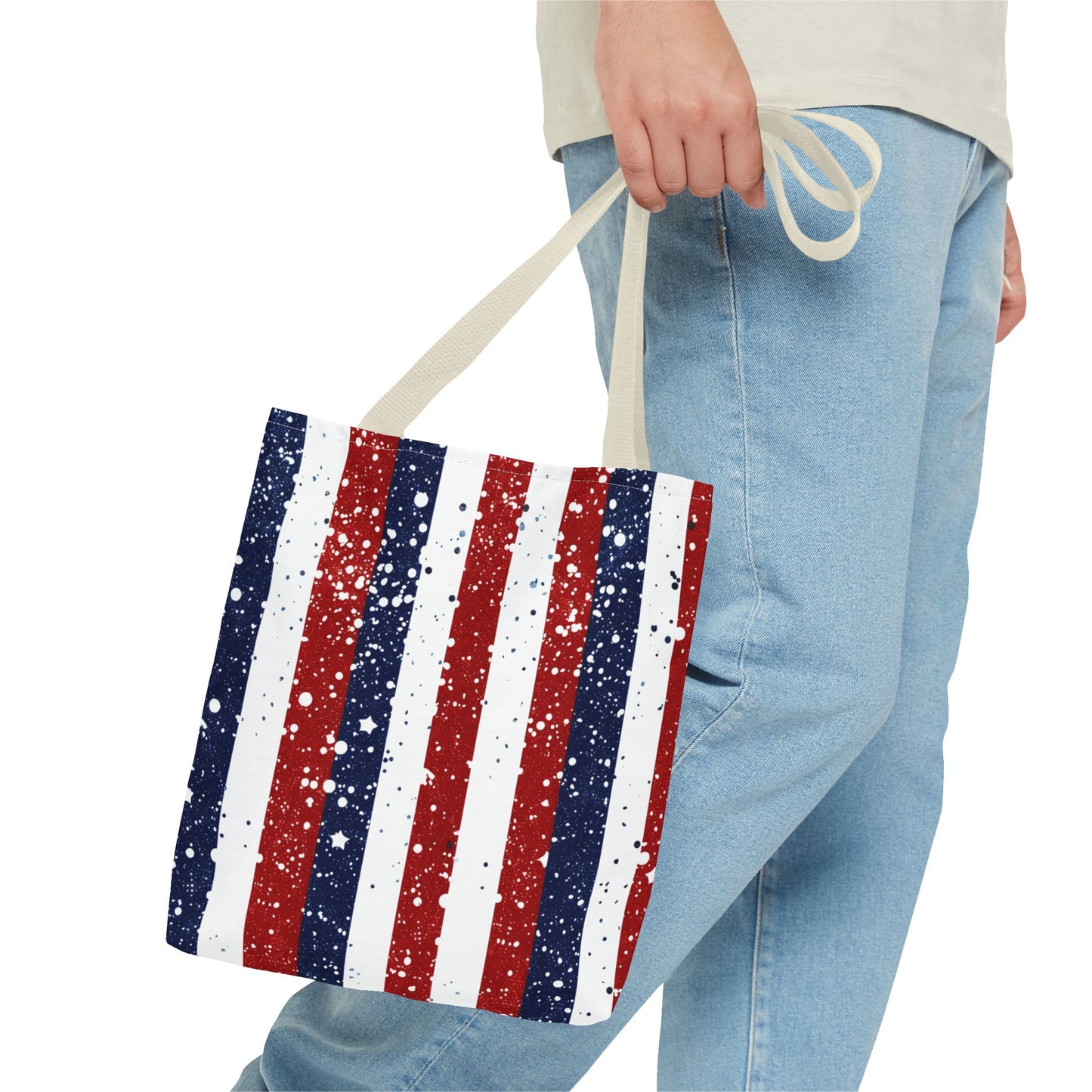 Patriotic Tote Bag, USA Flag Tote, Fourth of July Bags, Beach Bag, Independence Day Shopper, American Pride Accessory