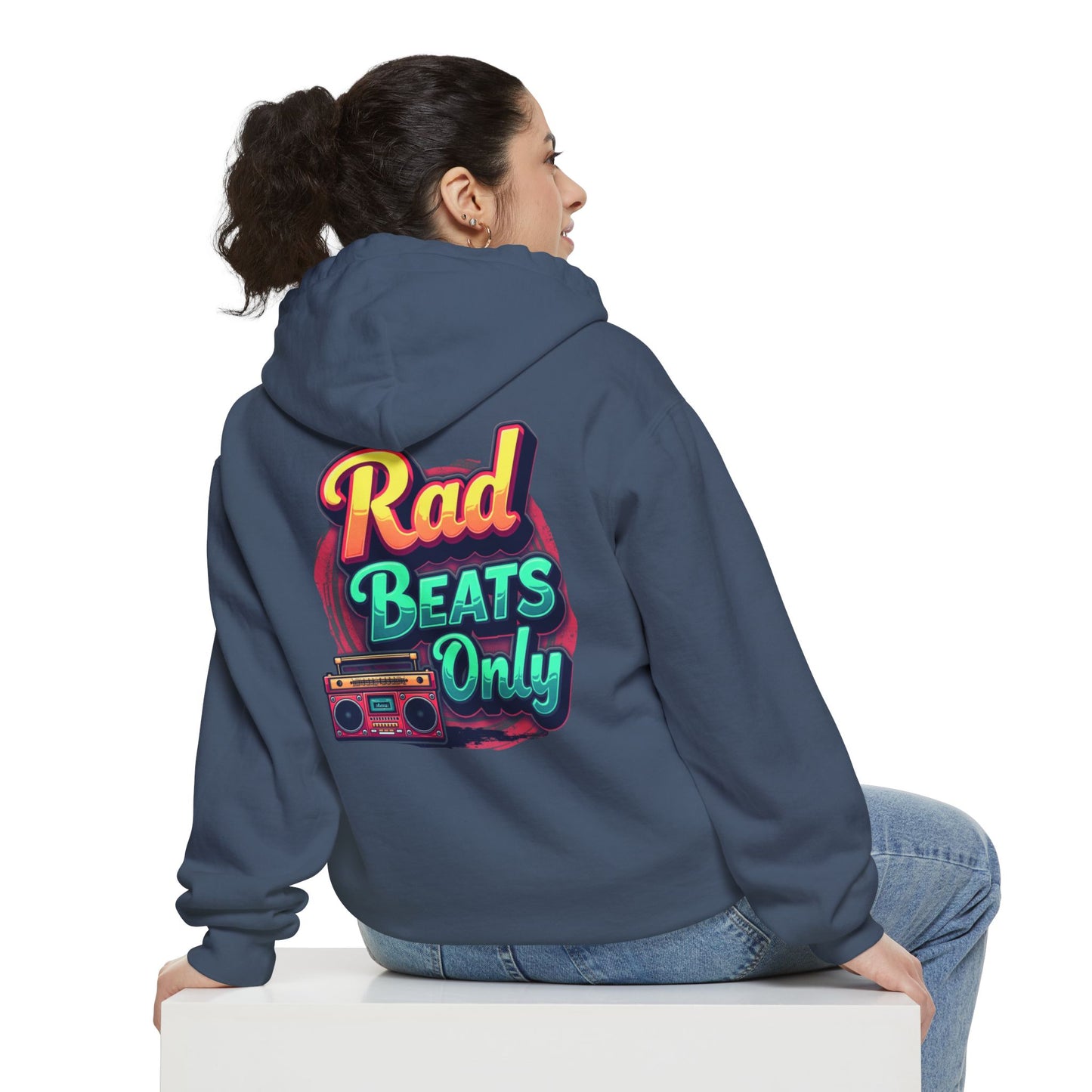 Rad Beats Unisex Hoodie, Music Lover Gift, Fun Retro Apparel, Unique Streetwear, Perfect for Casual Outfits